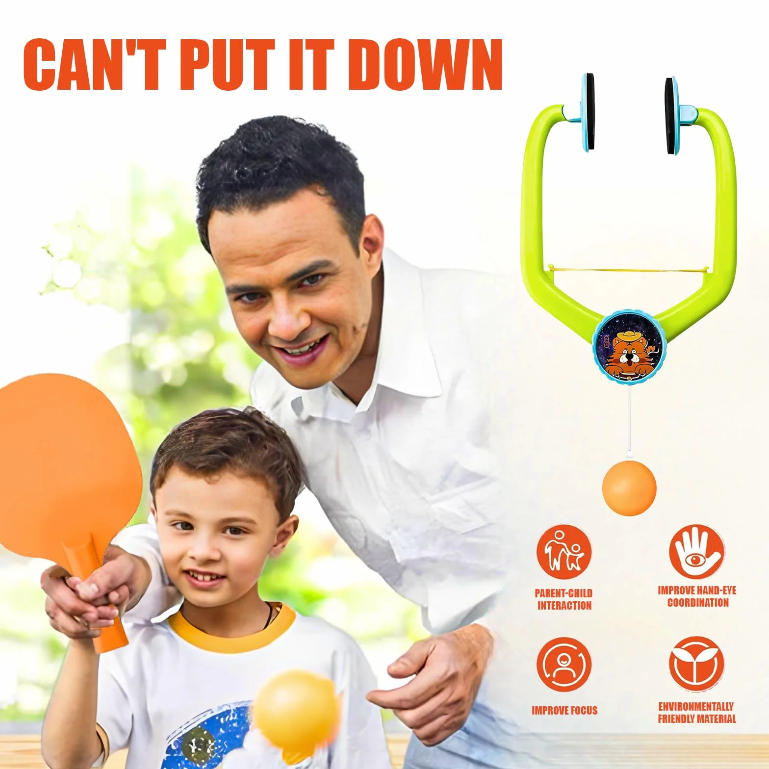 Jeu de Ping-Pong à Porte Réglable, Tennis de Table d'intérieur Suspendu, Entraîneur pour Enfant Adulte
