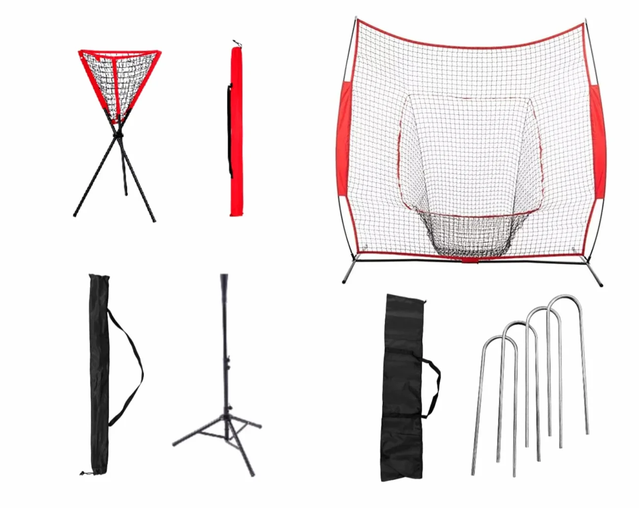 Kit Filet d'entraînement Baseball avec Tee et Panier à balles BNB-03