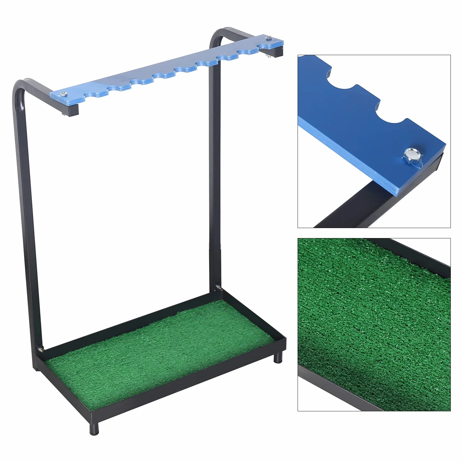 Support pour clubs de golf 9 trous étagère de rangement 50×27,5×72 cm