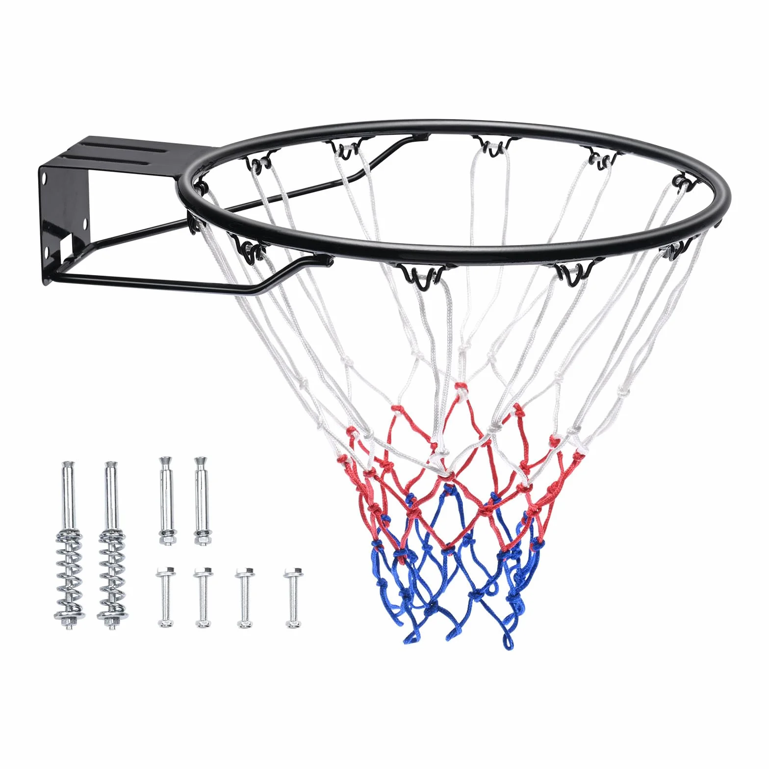 VEVOR Panier de Basket Diamètre 485 mm Cerceau Acier Carbone Filet But Mural Remplacement Entraînement Extérieur Intérieur