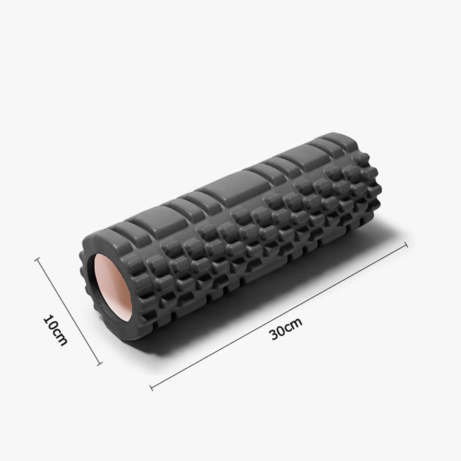 Rouleau de massage fascia dos colonne vertébrale 30 x 10 cm Noir