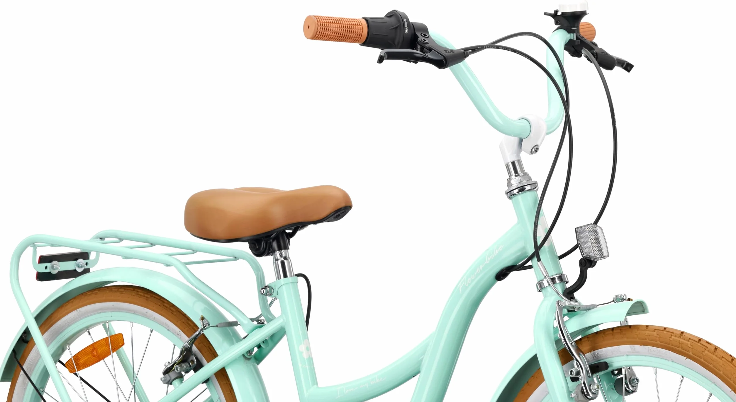 Sun Baby Flower Bike Retro Vélo pour Fille - Cadre en Acier, Freins V-Brake, Garde-Boue