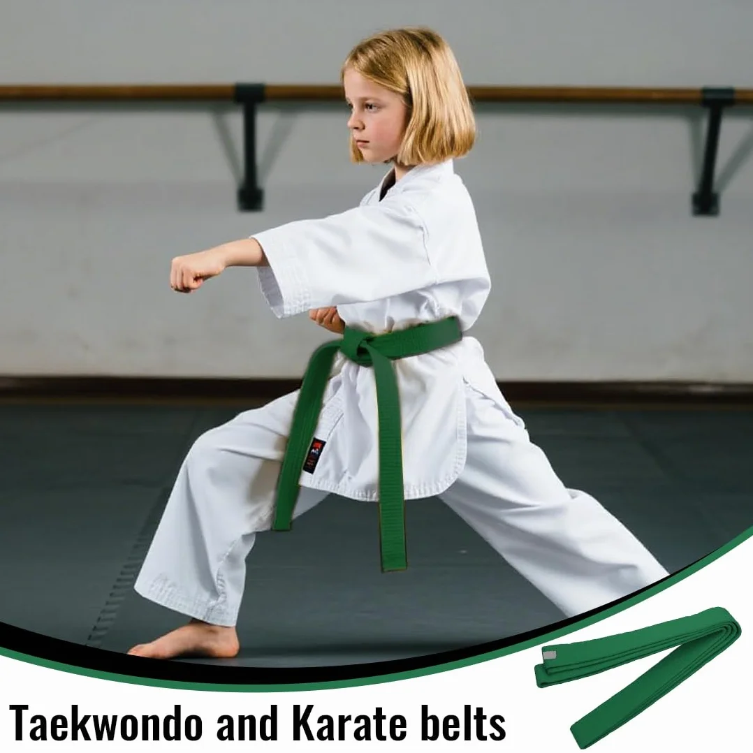 Ceintures d'Arts Martiaux Vert Judo Taekwondo Professionnelle 220cm