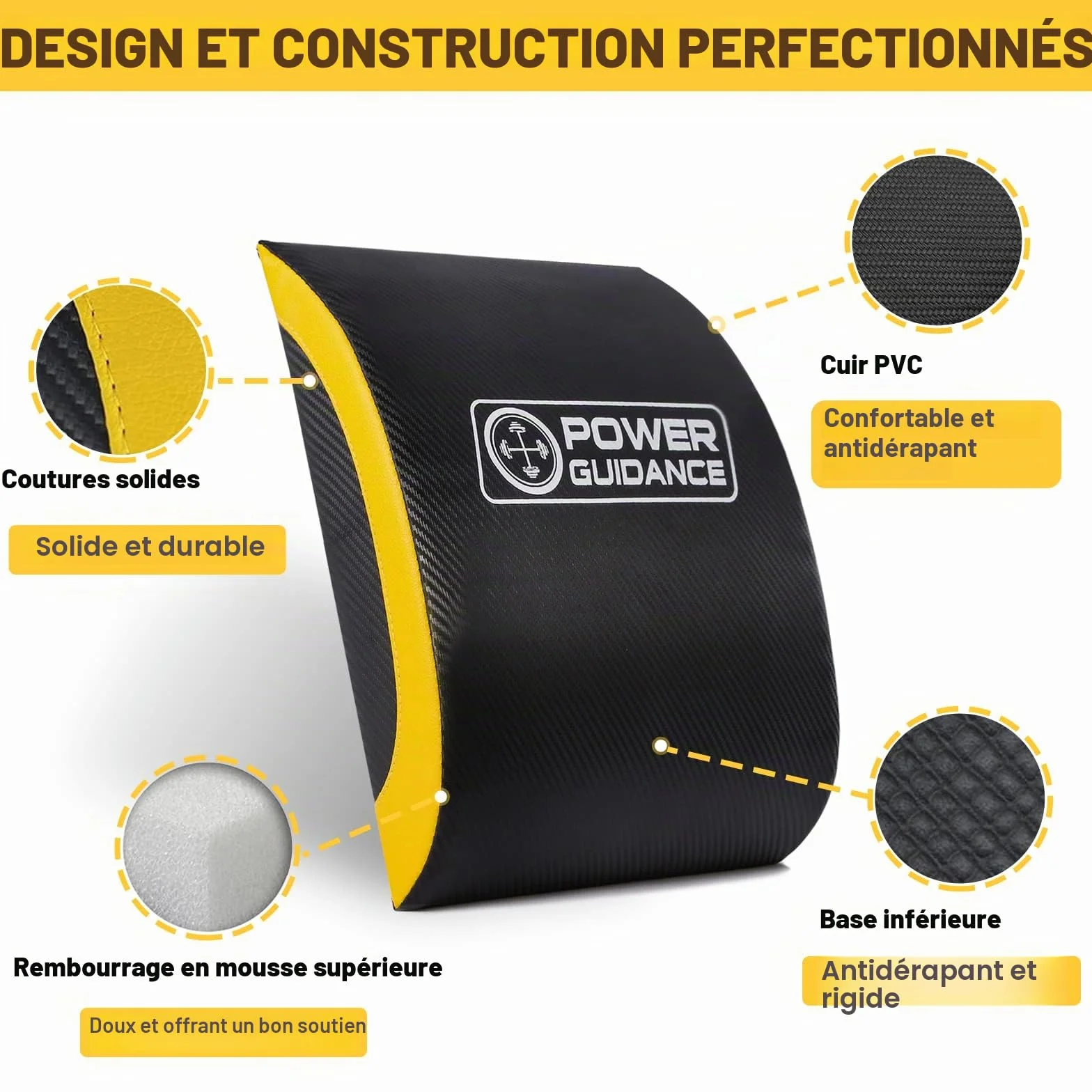 POWER GUIDANCE Tapis d'exercices abdominaux et de mouvements complets