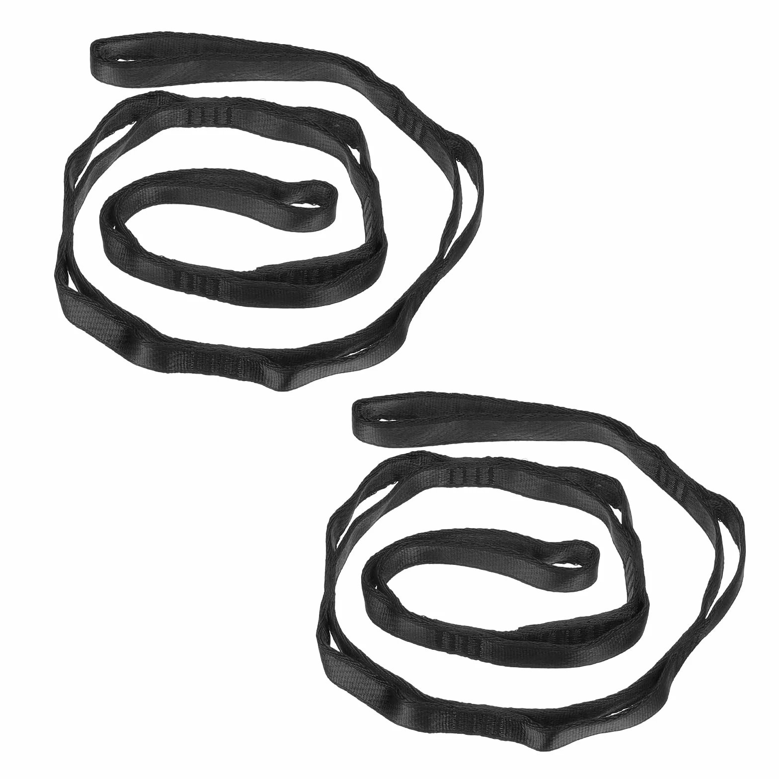 PATIKIL Sangle en chaîne Daisy Lot de 2 Sangles d'escalade Robustes en Nylon Ajustables 8 Boucles Noir