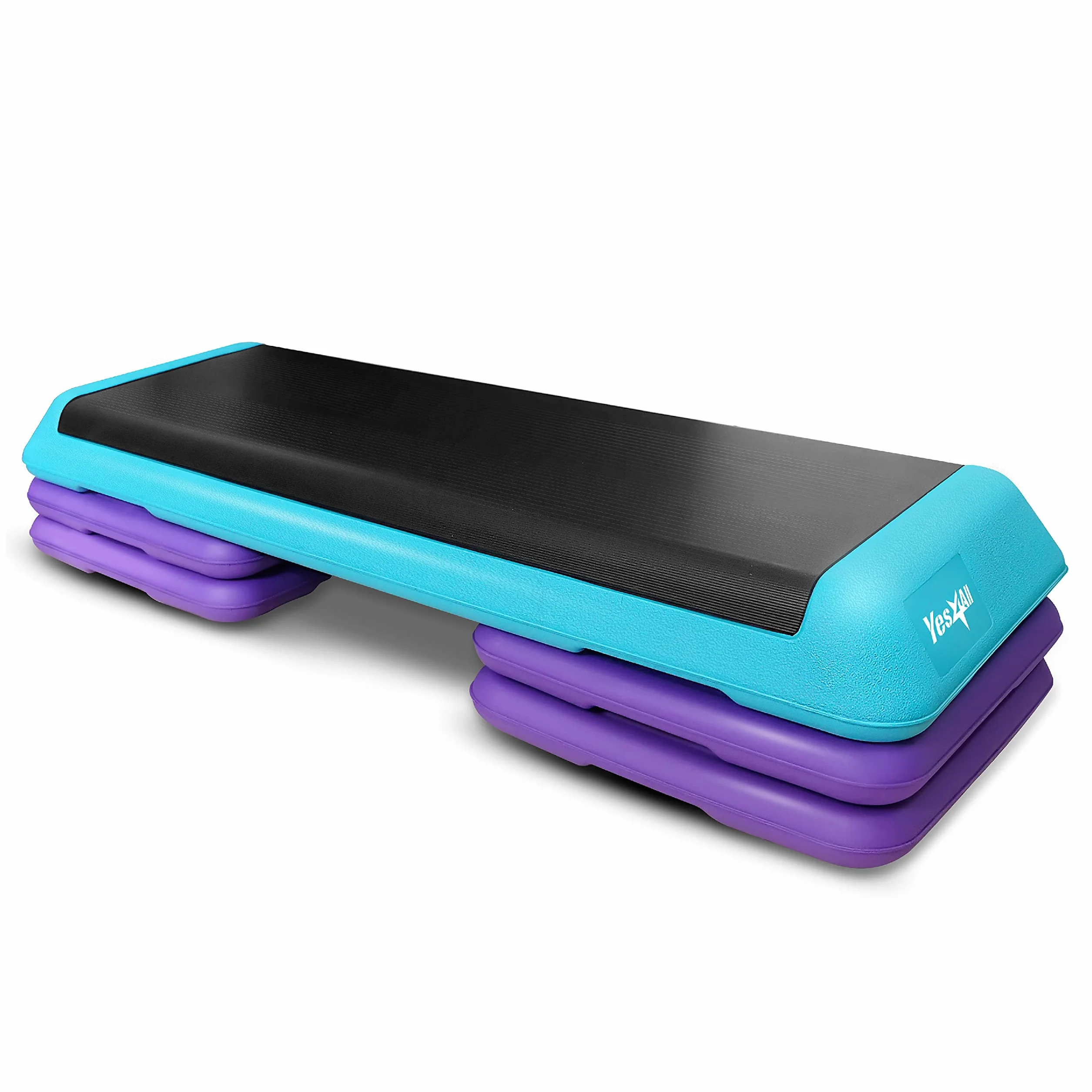 Yes4All Stepper aérobique avec hauteur réglable 10cm 15cm 20cm - Plateforme de fitness pour maison et gymnase