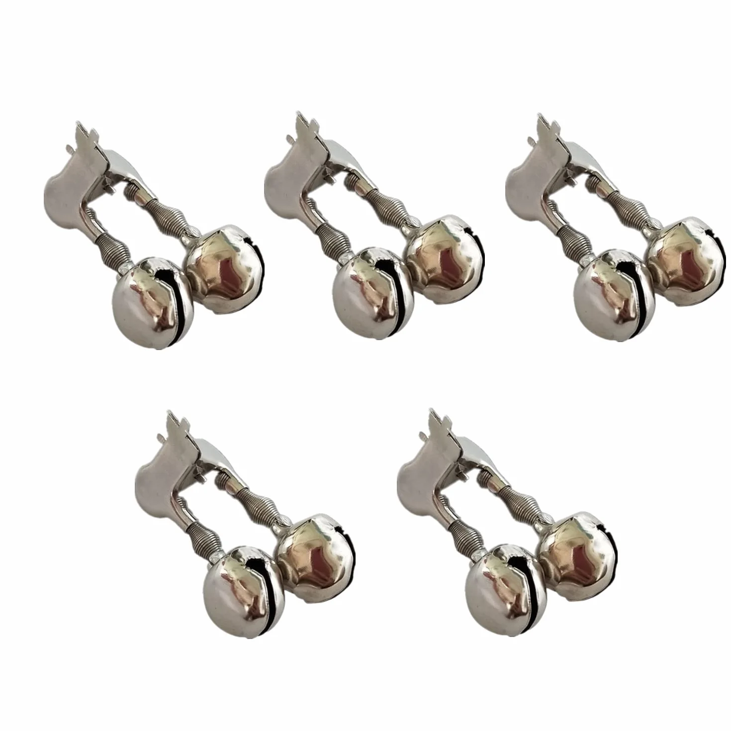 Lot de 5 cloches de pêche - Avec pince en spirale - Indicateur de touche - Pour la pêche en mer, la pêche en mer, la pêche de nuit