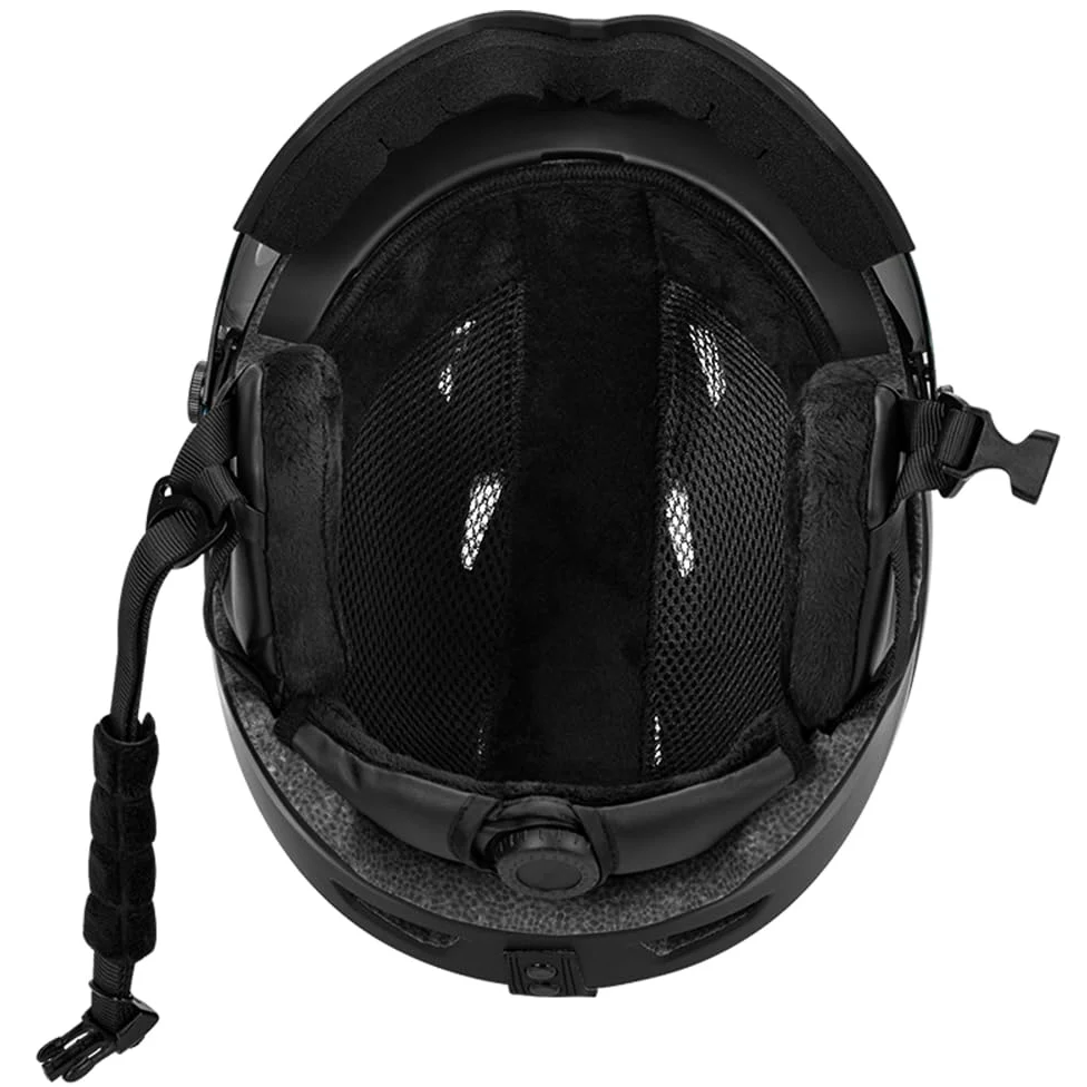 Casque de Snowboard Réglable pour Homme et Femme, Casque de Ski Résistant aux Chocs avec Lunettes, Idéal pour Les Amateurs Sports d'hiver, Matériau PC EPS, Noir/Blanc/Orange/Violet