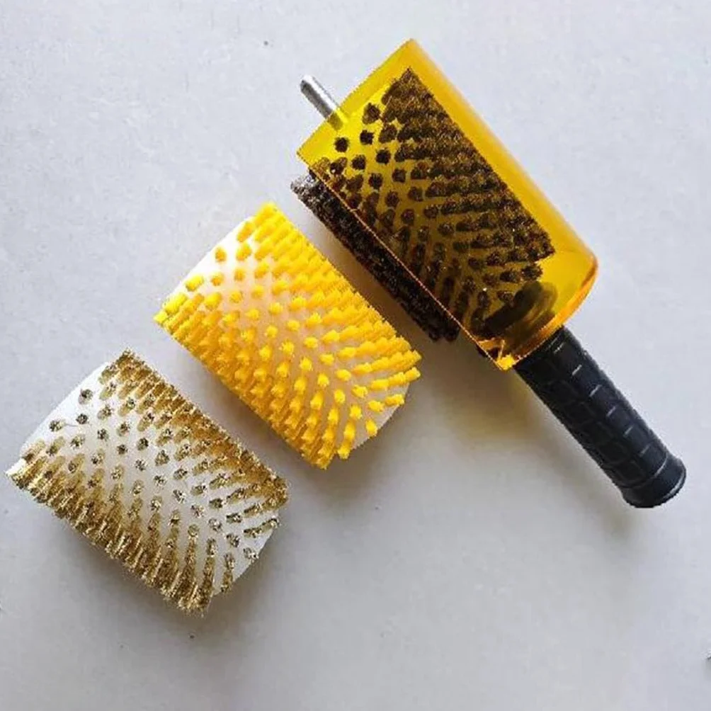 Kit de Brosse à Farter pour Snowboard avec Manche et Protection, Brosse Rotative, Kit de Brosse pour Ski