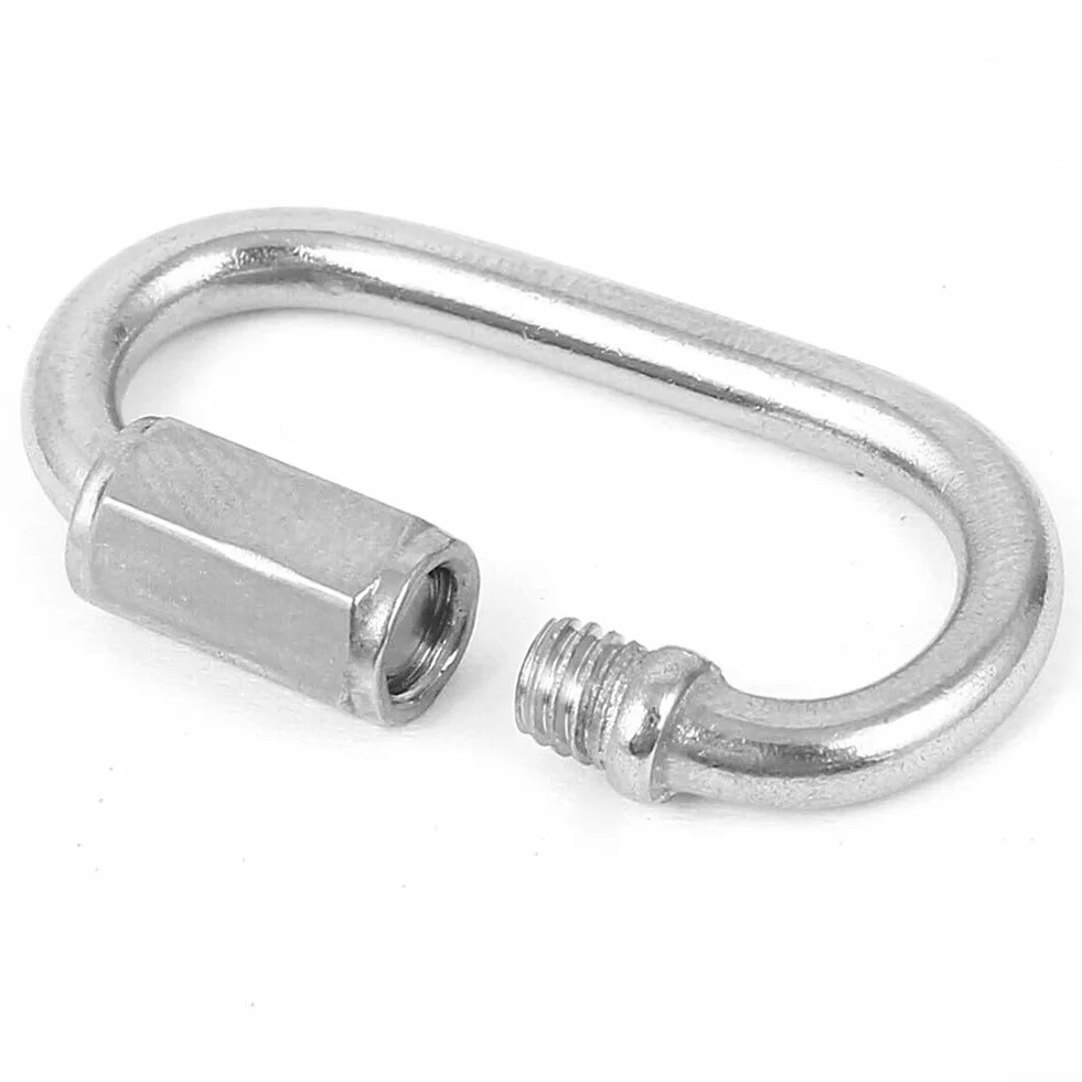 Mousquetons à maillons rapides en acier inoxydable 3,5 mm lot de 4 pour extérieur