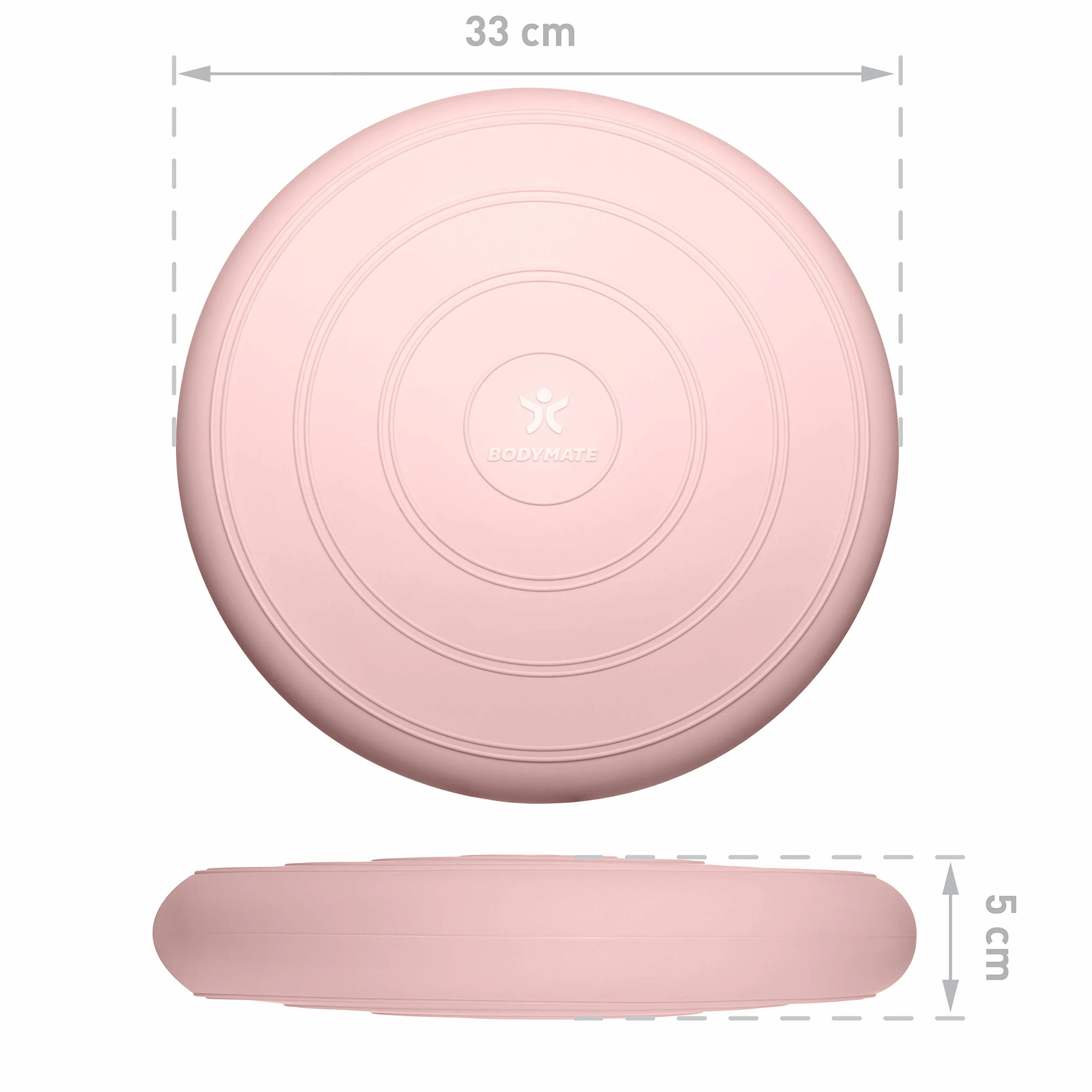BODYMATE Coussin d'équilibre Comfort Ø33cm Pompe Incluse Gonflable Core Training Fitness rééducation