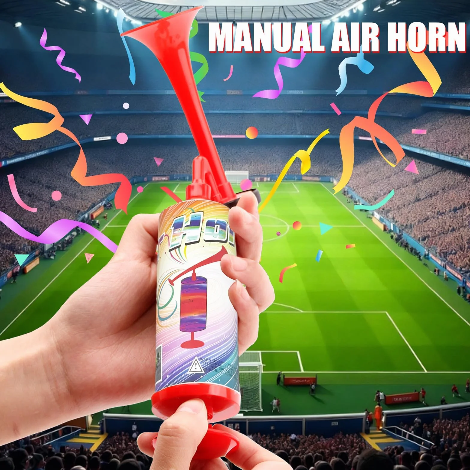 Yootiko Lot de 2 klaxons à air comprimé - Klaxon à air comprimé classique - Klaxon sonore - Pour fan de football