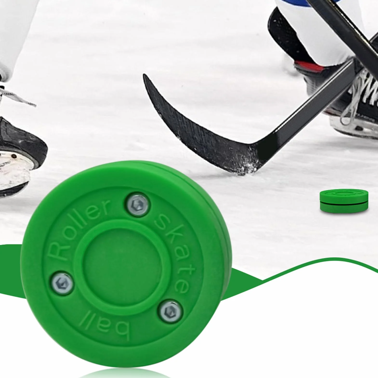 Puck Hockey Inline Street Loi Pierre - Disque en acier inoxydable, équipement sportif à rouleaux extérieur