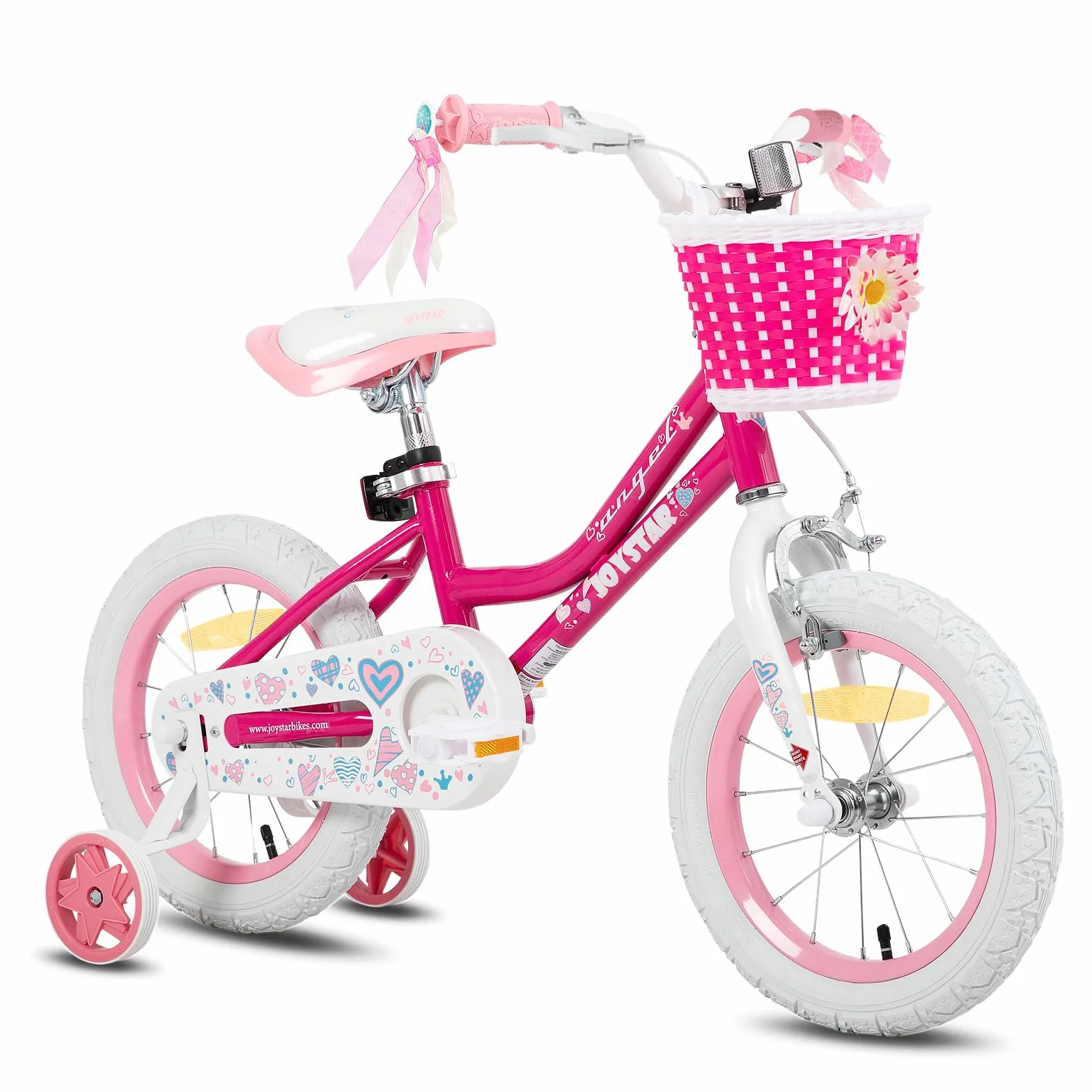JOYSTAR Vélo Enfant 12-20 Pouces Filles 2-11 Ans avec Stabilisateur et Panier