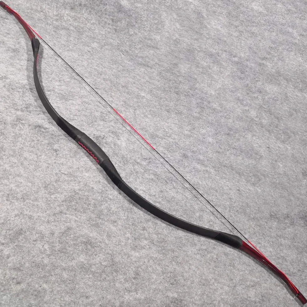 Arc Traditionnel en Bois à la Main 25-40 lbs Arc Recurve Laminé de Chasse