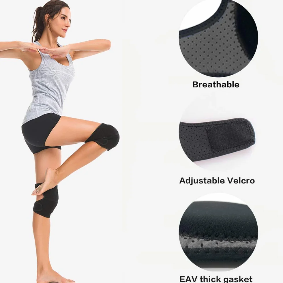 Protège-Genoux Antidérapants pour Yoga Adultes Ajustables 1 Paire