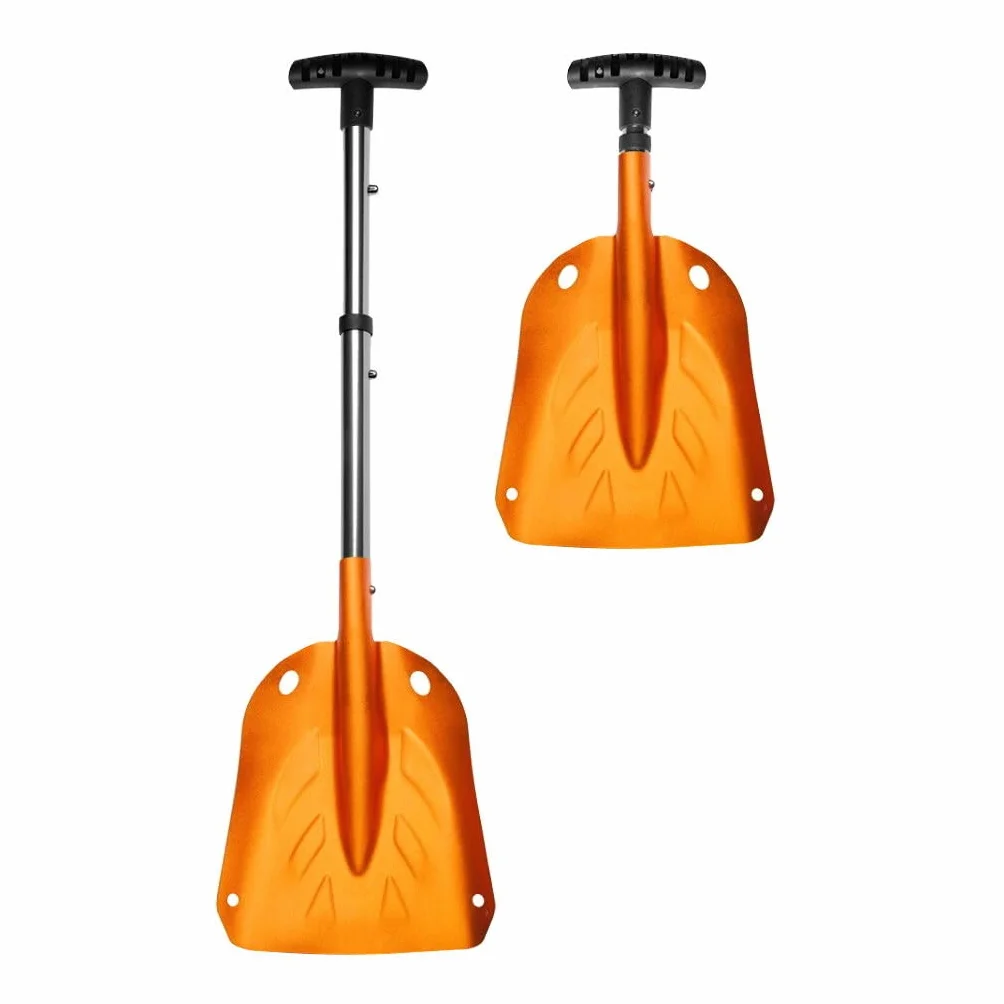 SkinStar Pelle avalanche en aluminium pour ski de randonnée, pelle d'urgence 3 parties orange
