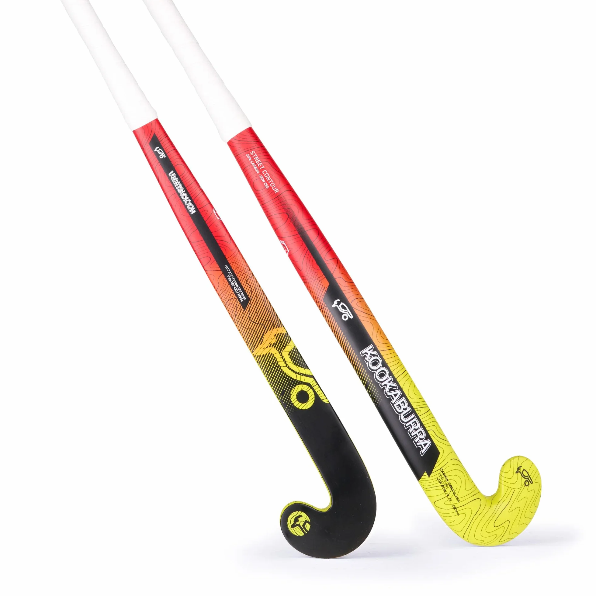 Kookaburra Contour Hockey Stick Crosse Unisexe, Rouge et Jaune, 36.5" Light