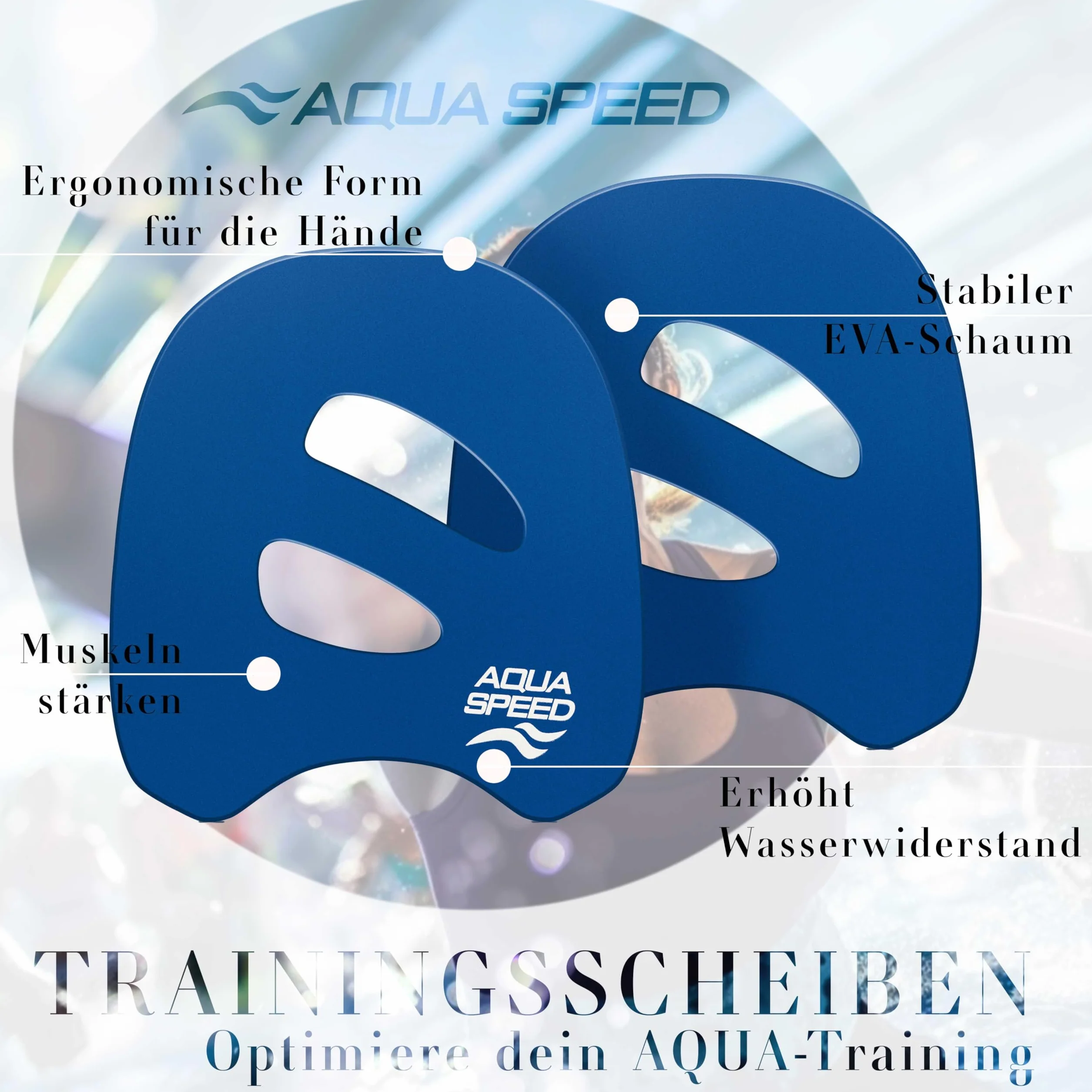 Aqua-Speed® Aqua Disque (Aqua Fitness Aérobic Flottables Eau Disque Pagaies Haltères)