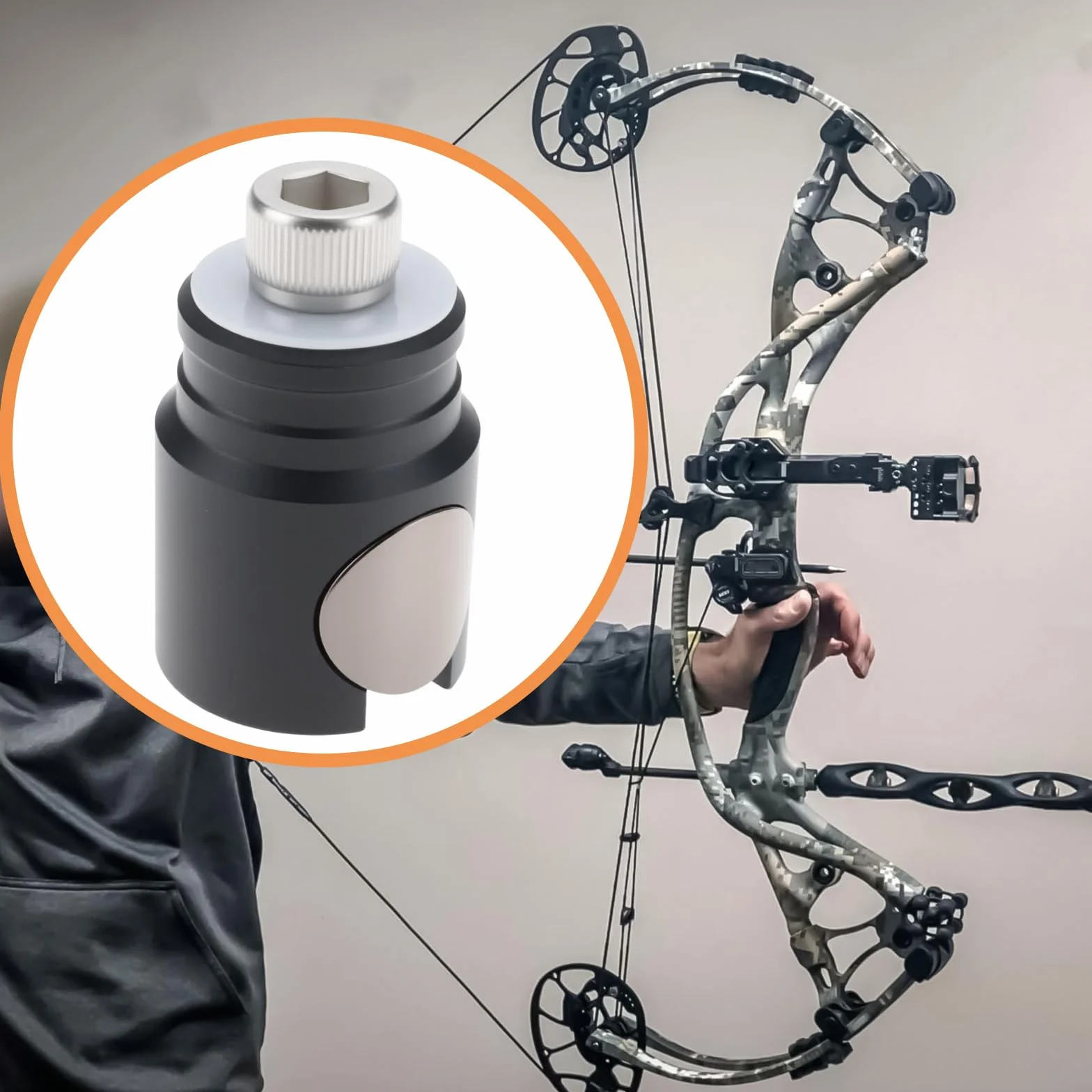 Support de Tir à Arc à Déconnexion Rapide en Alliage Aluminium 40 X 25,3 mm Stabilisateur pour Arcs à Poulies