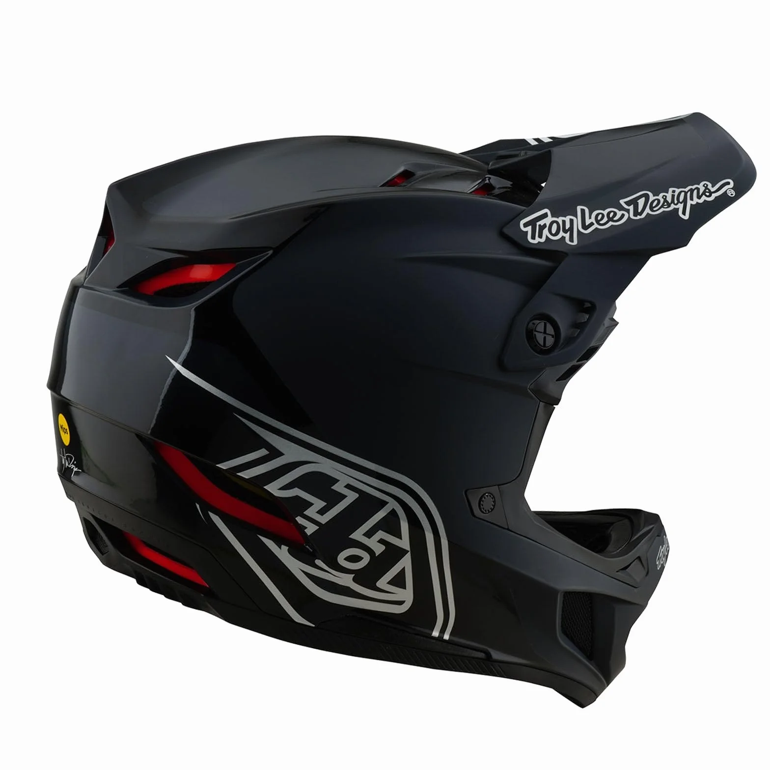 Troy Lee Designs D4 Polyacrylite MIPS Helm, Shadow, Black, S | 55-56cm, 174499002