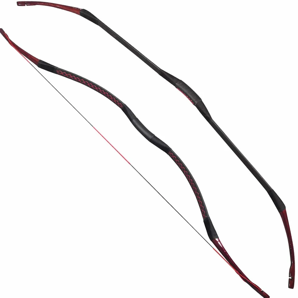 Arc Traditionnel en Bois à la Main 25-40 lbs Arc Recurve Laminé de Chasse