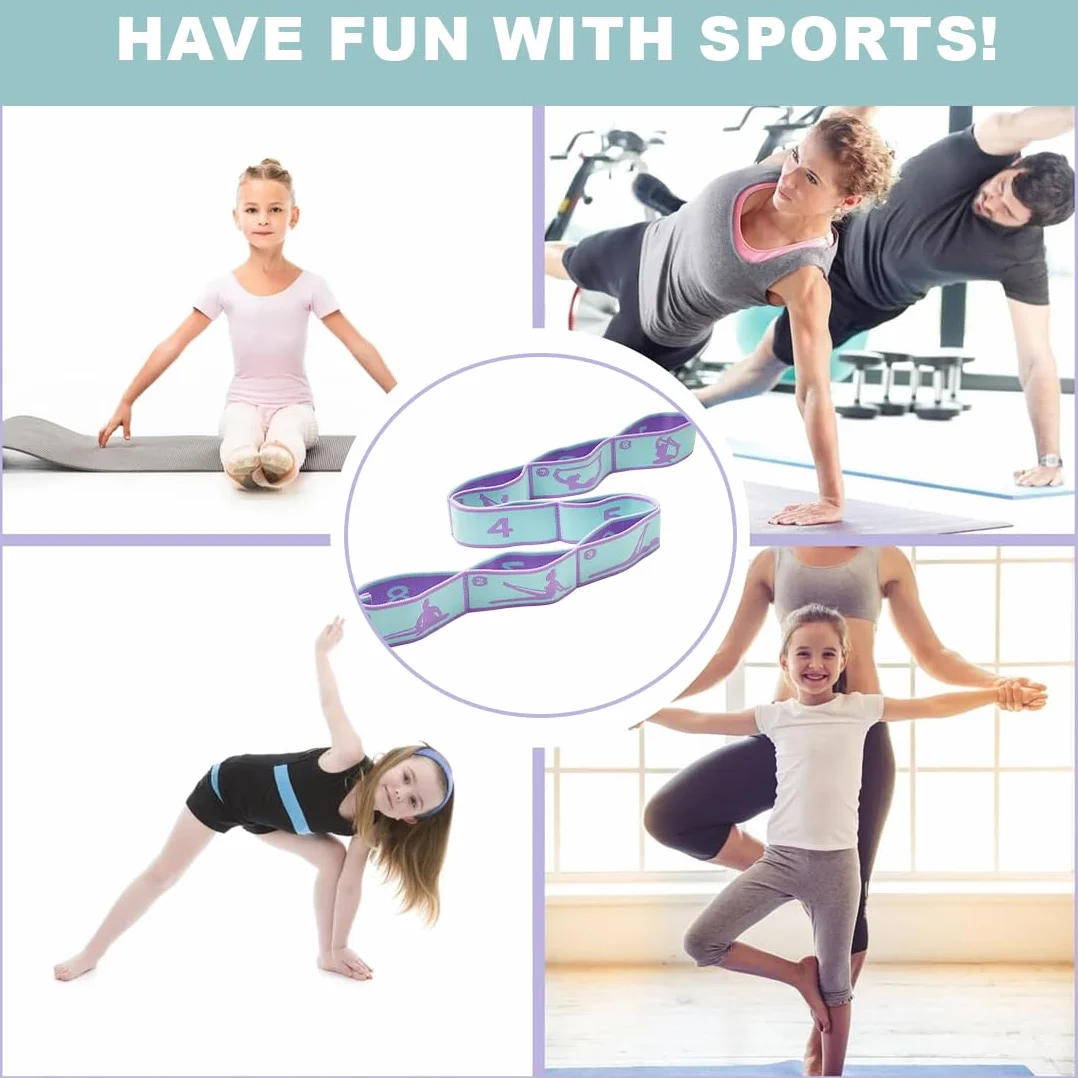 Élastique Musculation 8 Niveaux de Forces Bande Sport Fitness Yoga Pilates