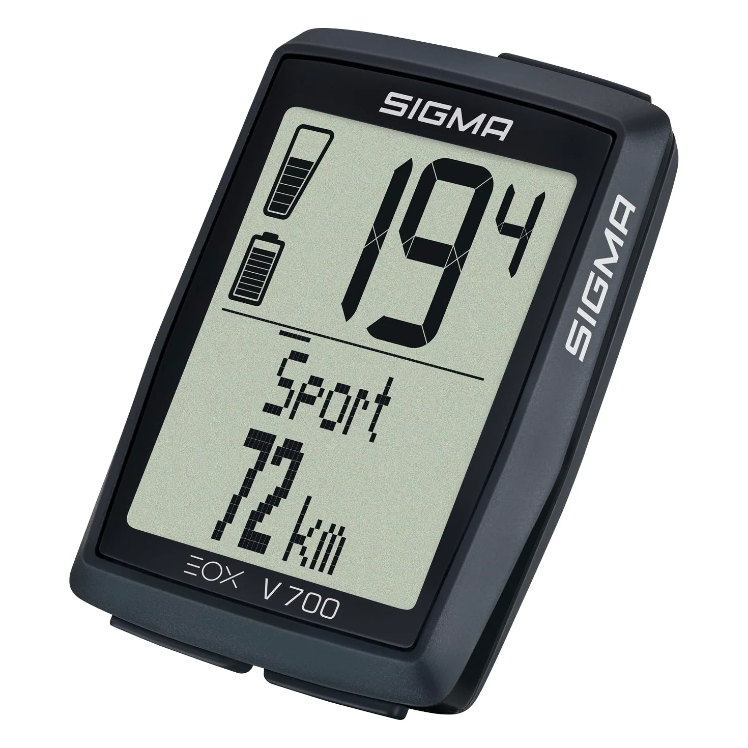 SIGMA EOX View 700 | pour vélo électrique avec Over CLAMP Butler Inclus | Compteur de vélo étanche pour vélo électrique | Compatible avec l'application gratuite EOX