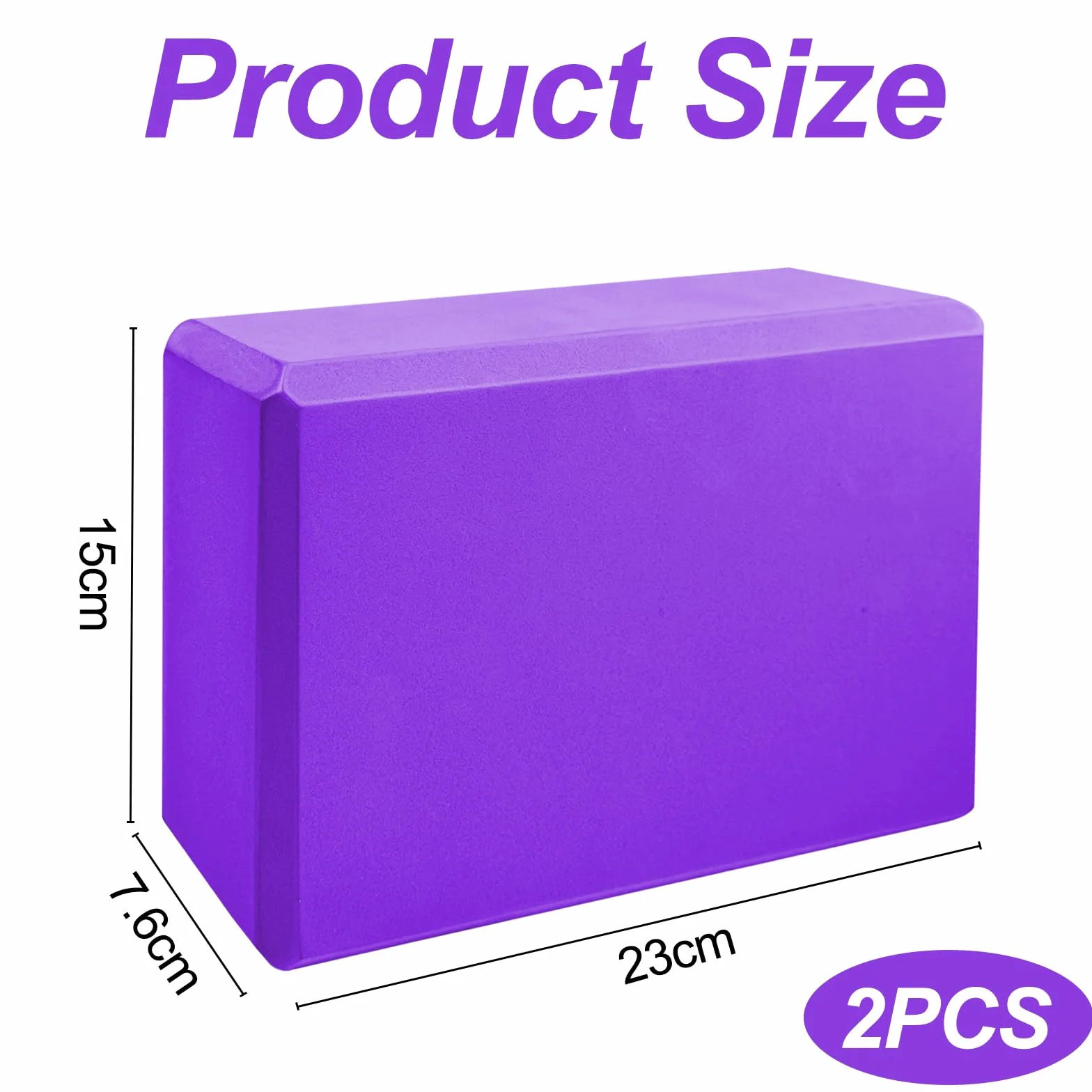 Blocs Yoga en Mousse EVA Haute Densité 23×15×7.6cm Lot de 2