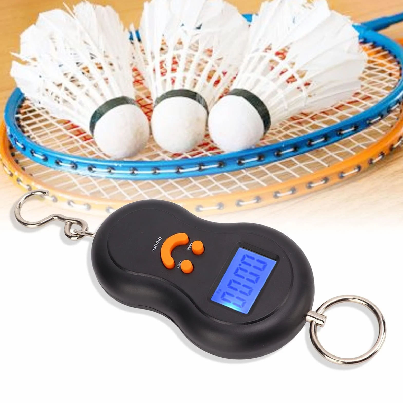 Agatige Calibrateur de Tension électronique Balance Suspendue Sport avec Affichage Numérique LCD pour Cordes Raquette Badminton Tennis
