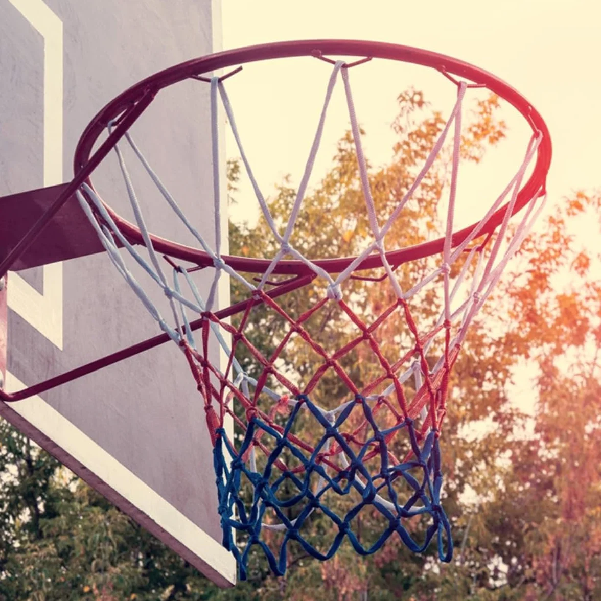 Filet de Basket-Ball Lot de 2 Filets Professionnels 12 Passants Intérieur Extérieur