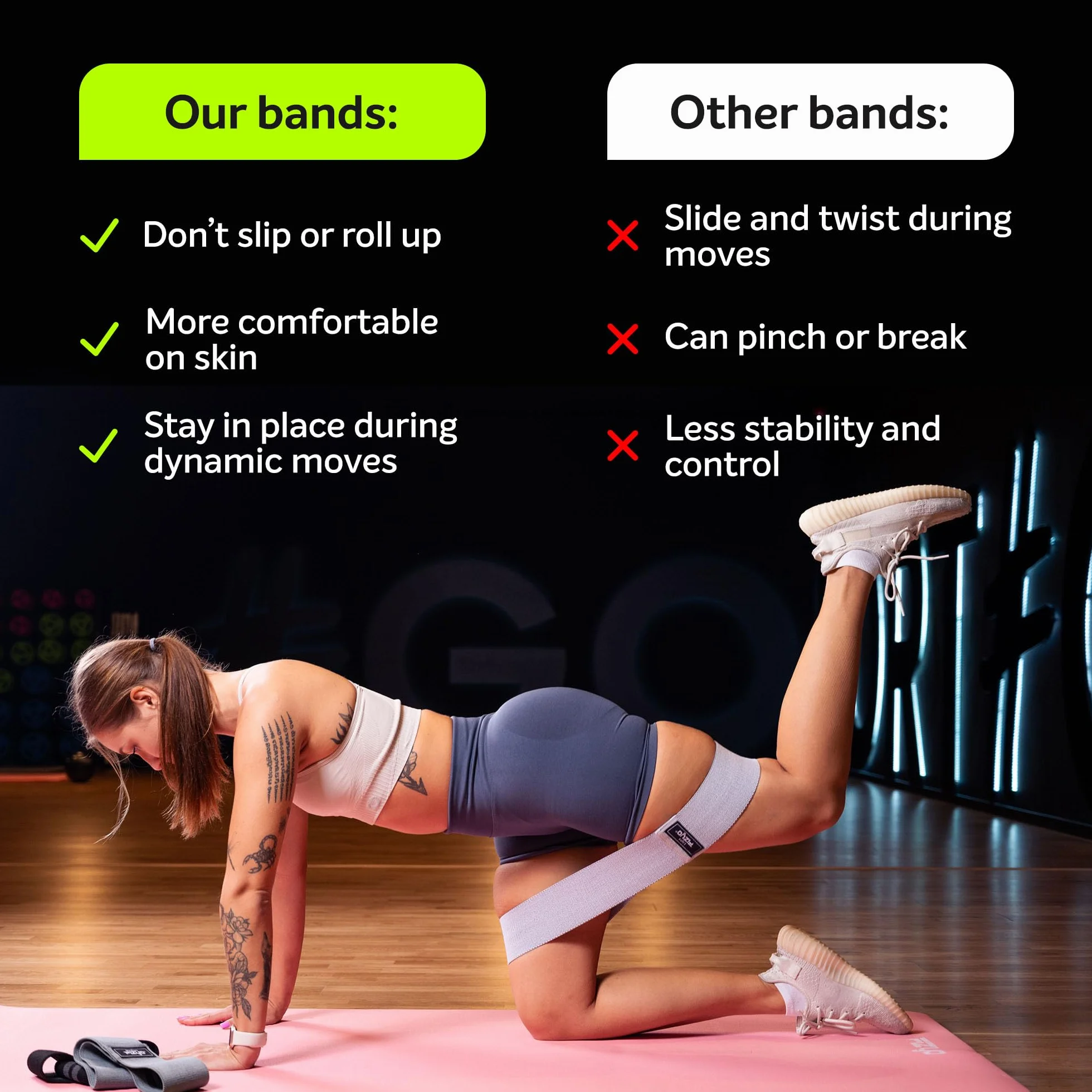 Fizyo Lot de 3 Bandes de Fitness avec Niveaux de Résistance pour Musculation