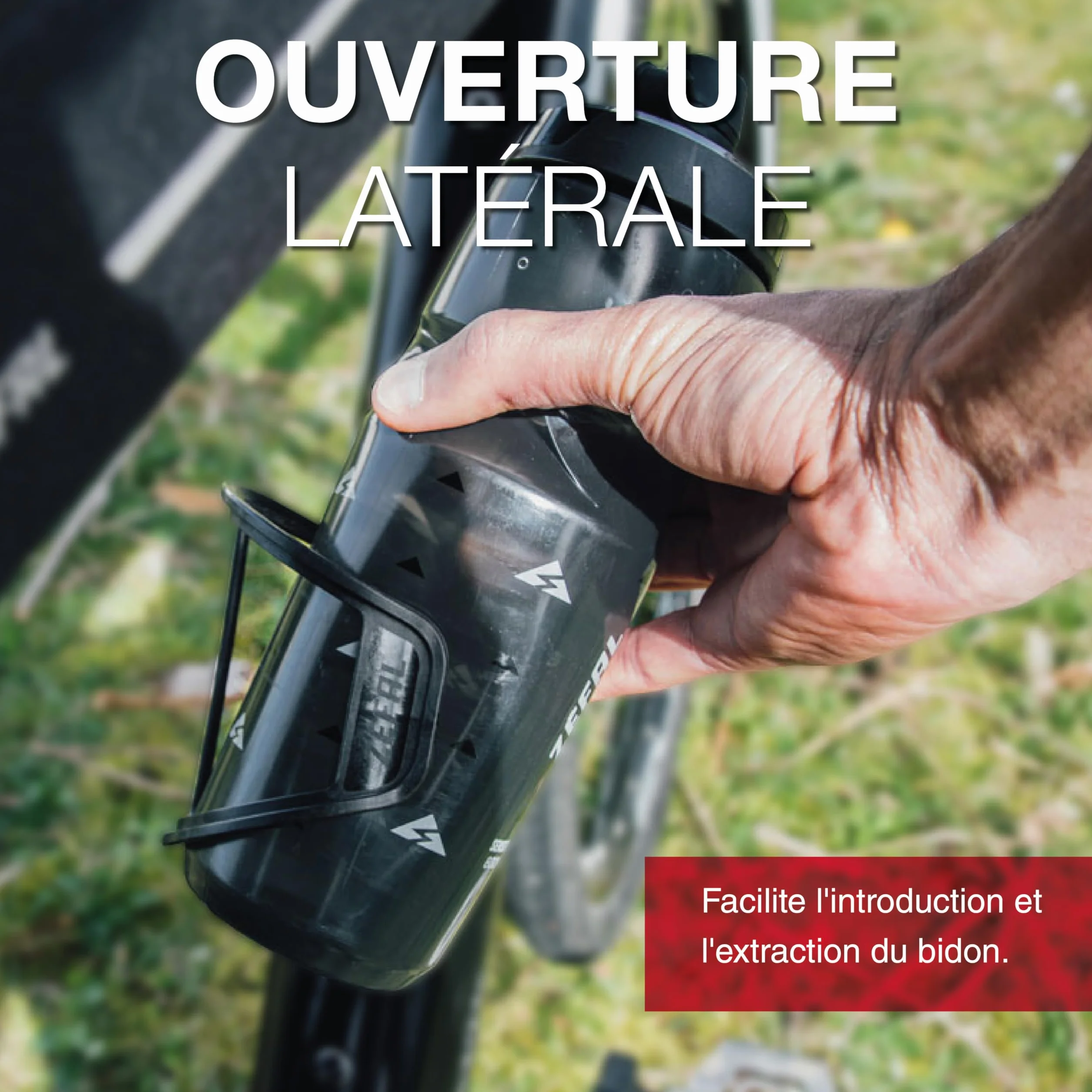 ZEFAL Pulse S2 à Droite Porte Bidon Vélo Fibre de Carbone 28 g Noir