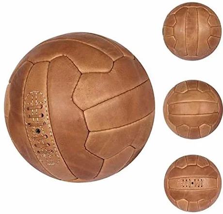 Bushi 1966 Worldcup Ballon de football vintage en cuir vieilli Taille 5