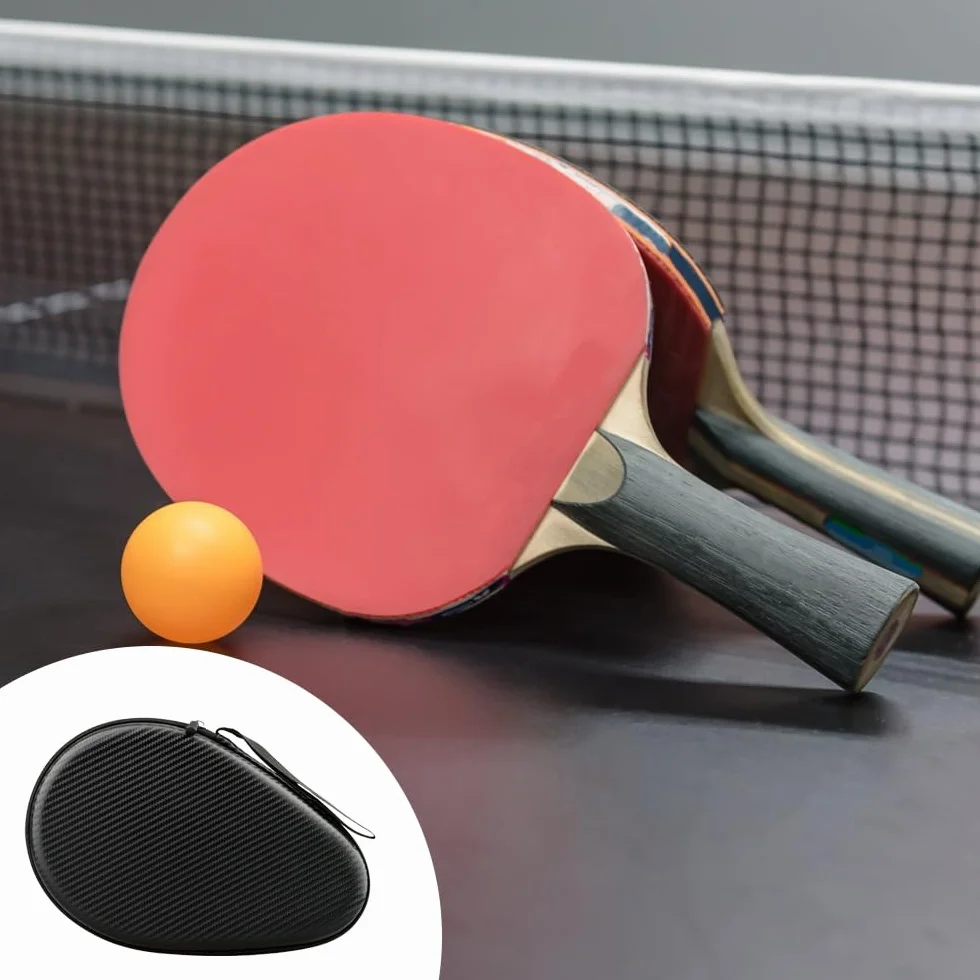 MiOYOOW Housse Raquette Tennis Table Coque Rigide étanche Fermeture Éclair