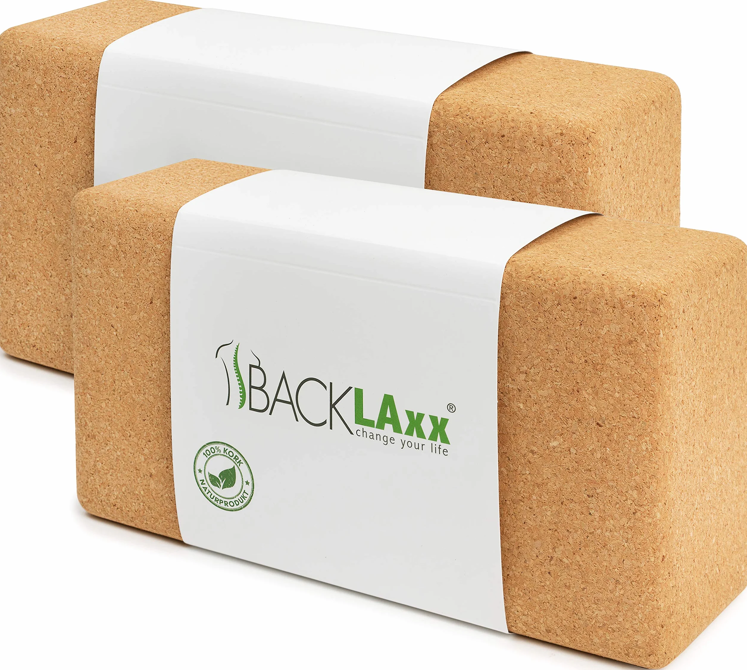 BACKLAXX® Bloc yoga en liège naturel durable
