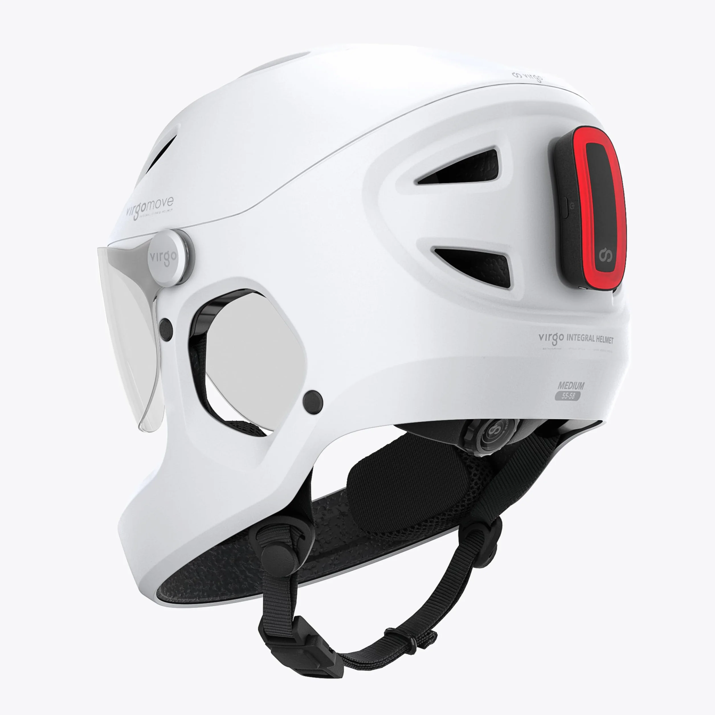 Casque Vélo Intégral Virgo Integral Certifié NTA 8776 45 km/h avec Visière LED Arrière pour Speedbike VAE