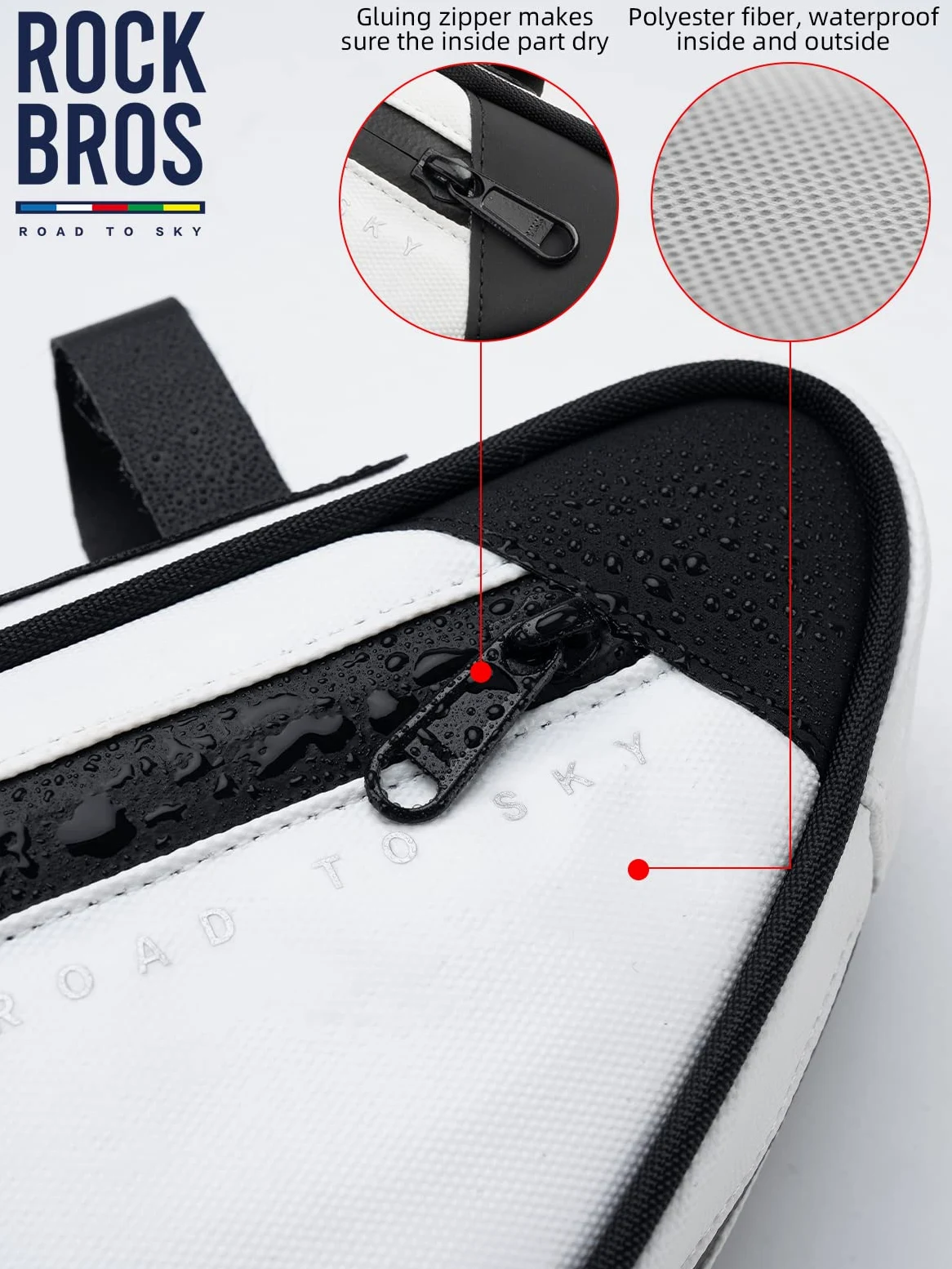 ROCKBROS Sacoche de cadre de vélo étanche pour vélo - Série Road to Sky