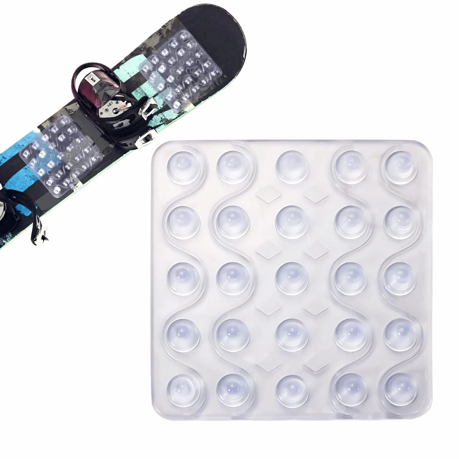 Stomp Pad Transparent Antidérapant Snowboard Grip Mat