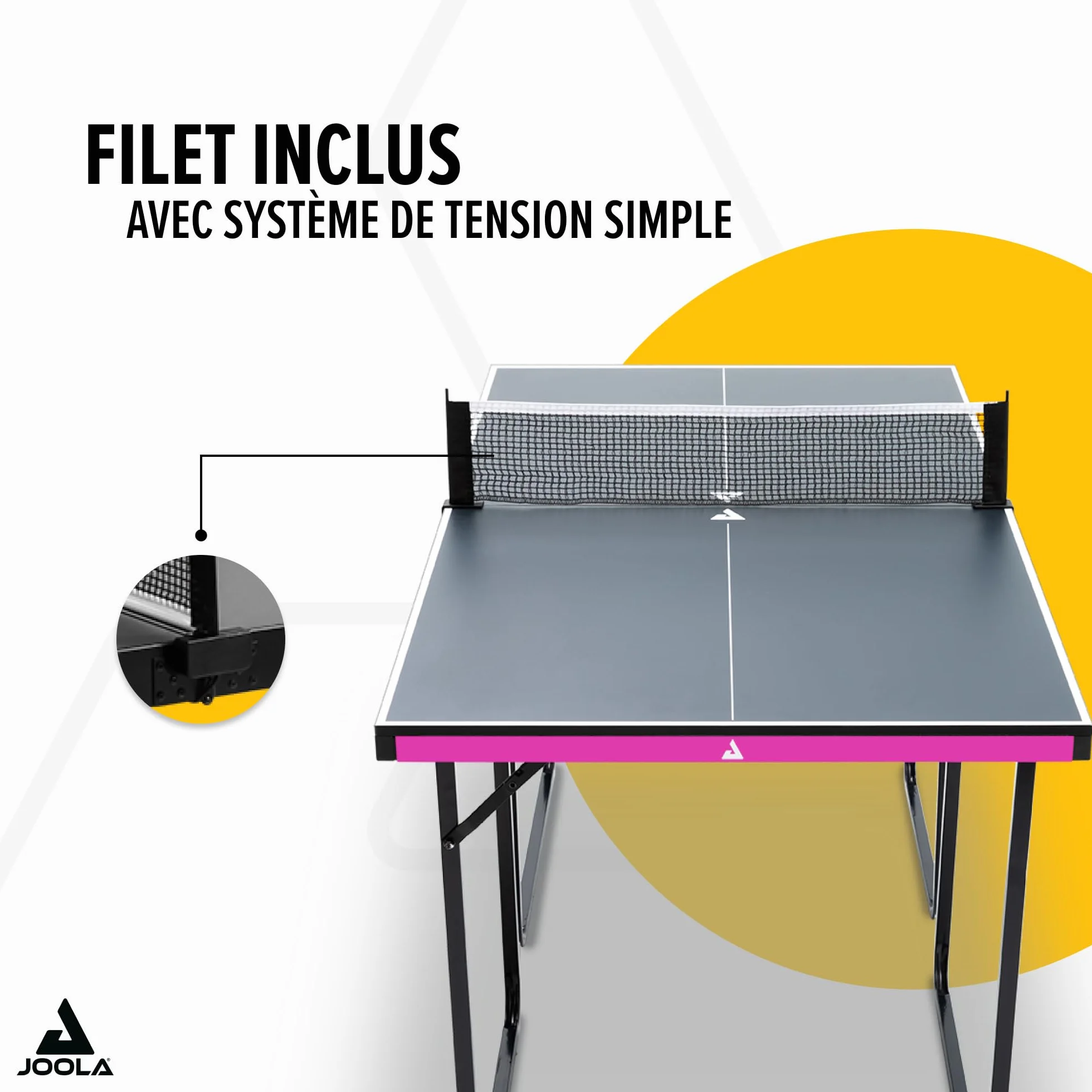 JOOLA Midsize X - Table de ping-Pong compacte pour l'intérieur - Pliable - avec Filet - 152 x 76 cm