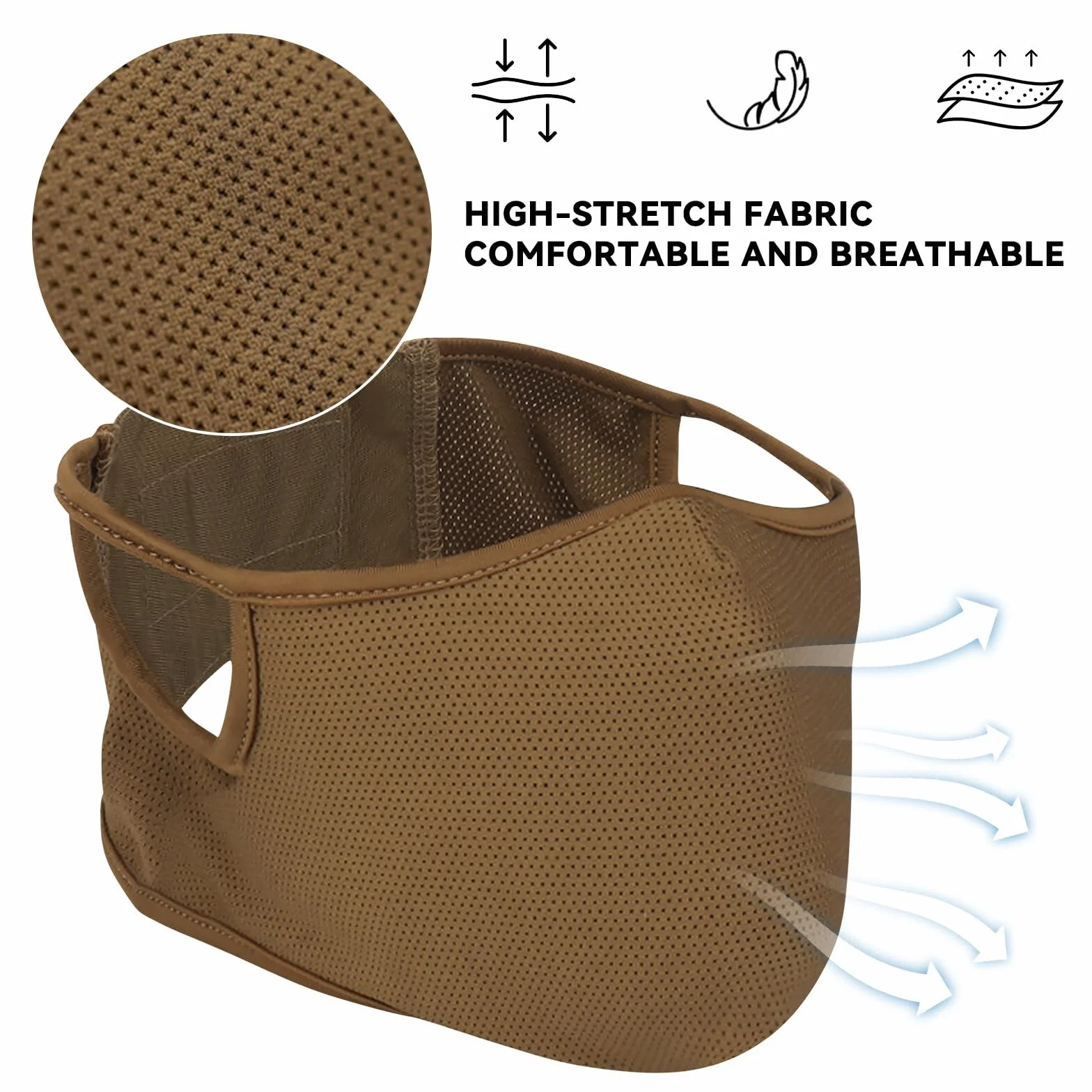 BBS Demi-Masque en Silicone Tactique Multifonctionnel Respirant pour Paintball Tir Extérieur