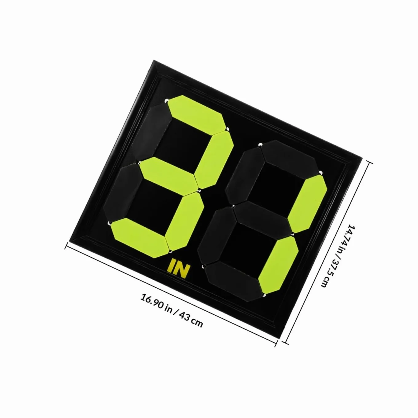 Tableau de Remplacement Manuel Football Noir en Pp pour Arbitres | Lecture Claire, Format Compact, Usage Basket et Volley, Design Polyvalent