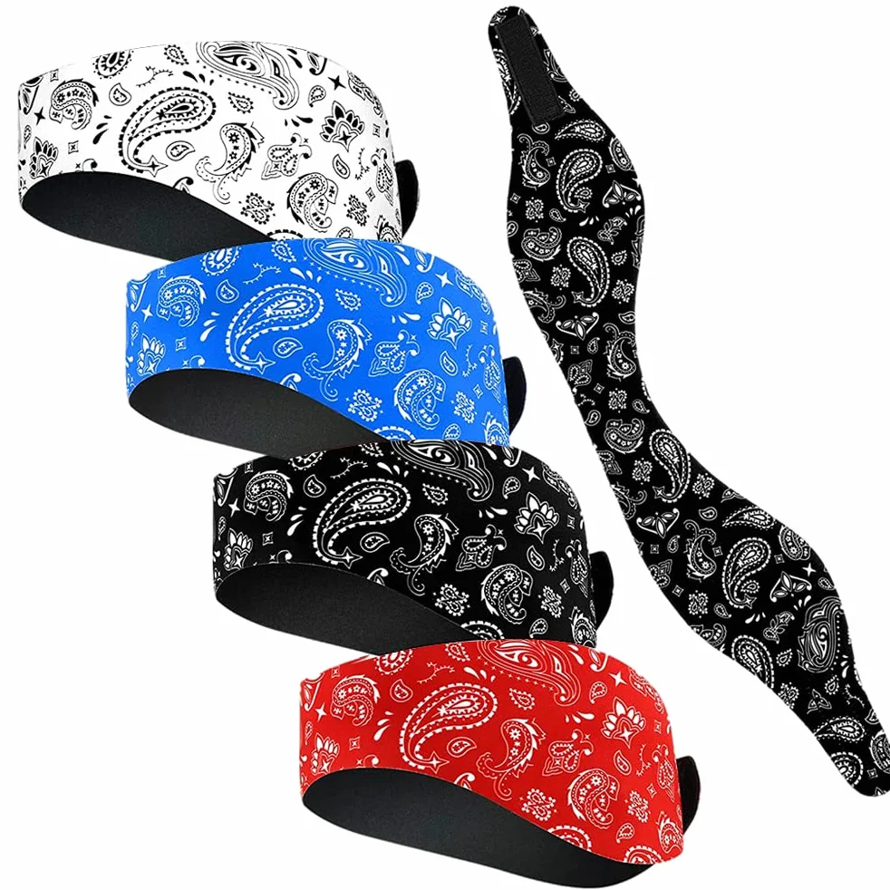 Lot de 4 bandeaux de natation en néoprène pour adultes