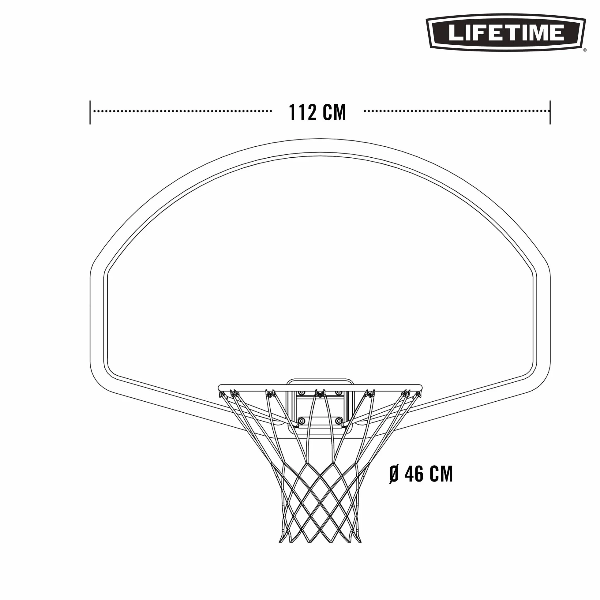 LIFETIME Combo Basketball Planche 111.7 cm Arceau