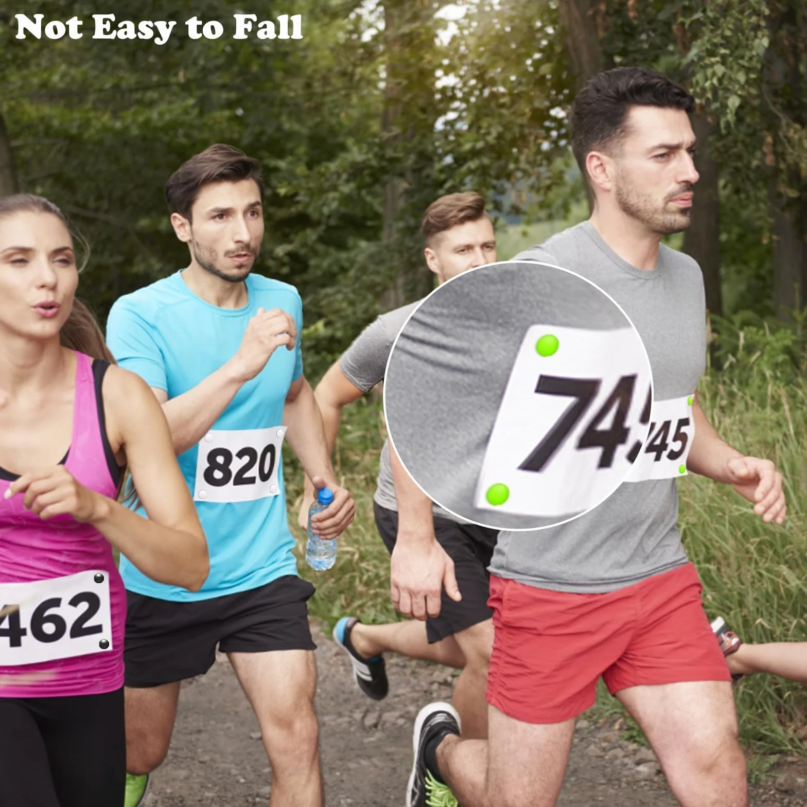 Lot de 12 clips pour dossard de course marathon, porte-numéro, aimants