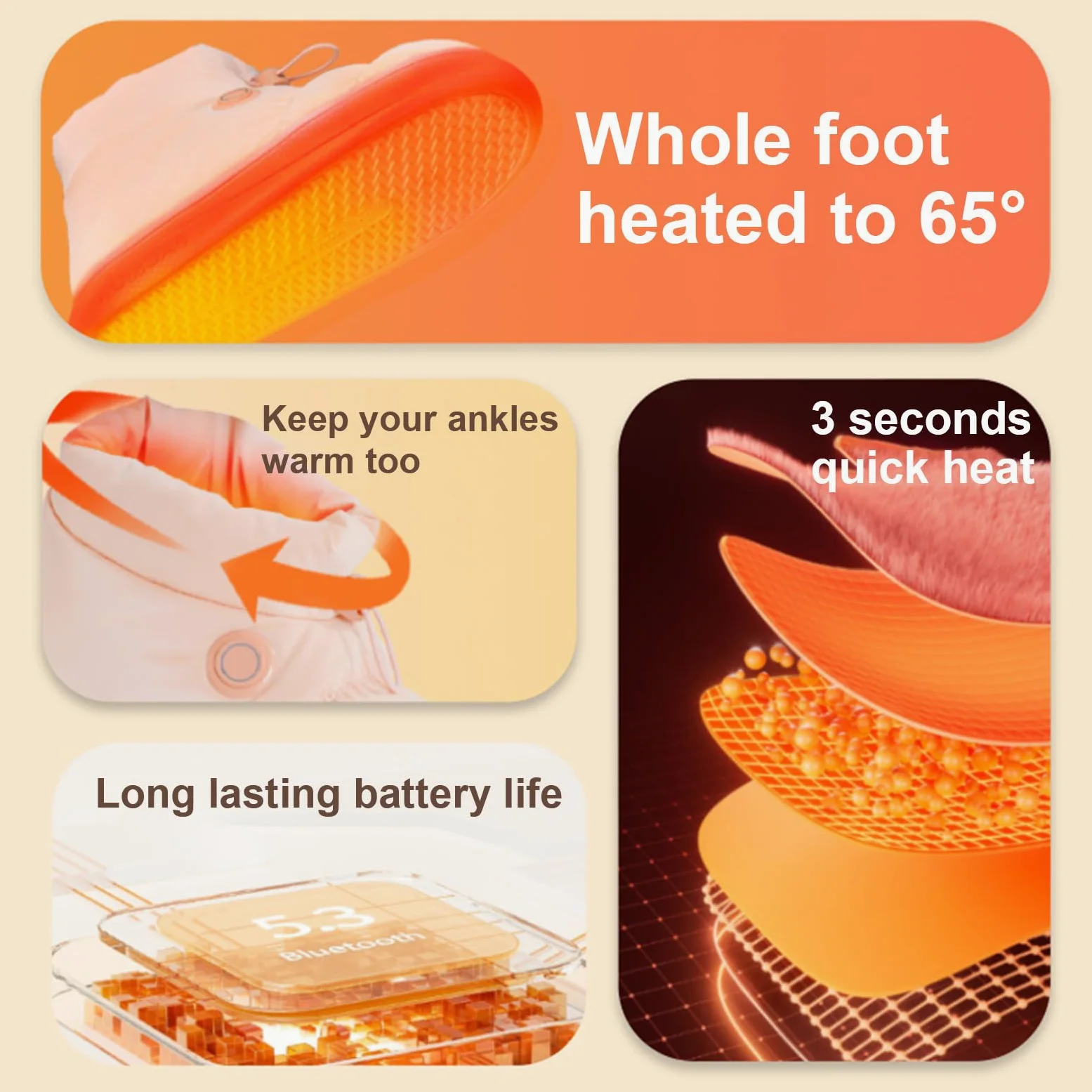 Chaussures chauffantes, bottes chauffantes, chaussures chaudes, chaussures chauffantes pour les pieds, chauffantes électriques, chauffe-pieds électriques pour chaussures, chauffantes pour hommes