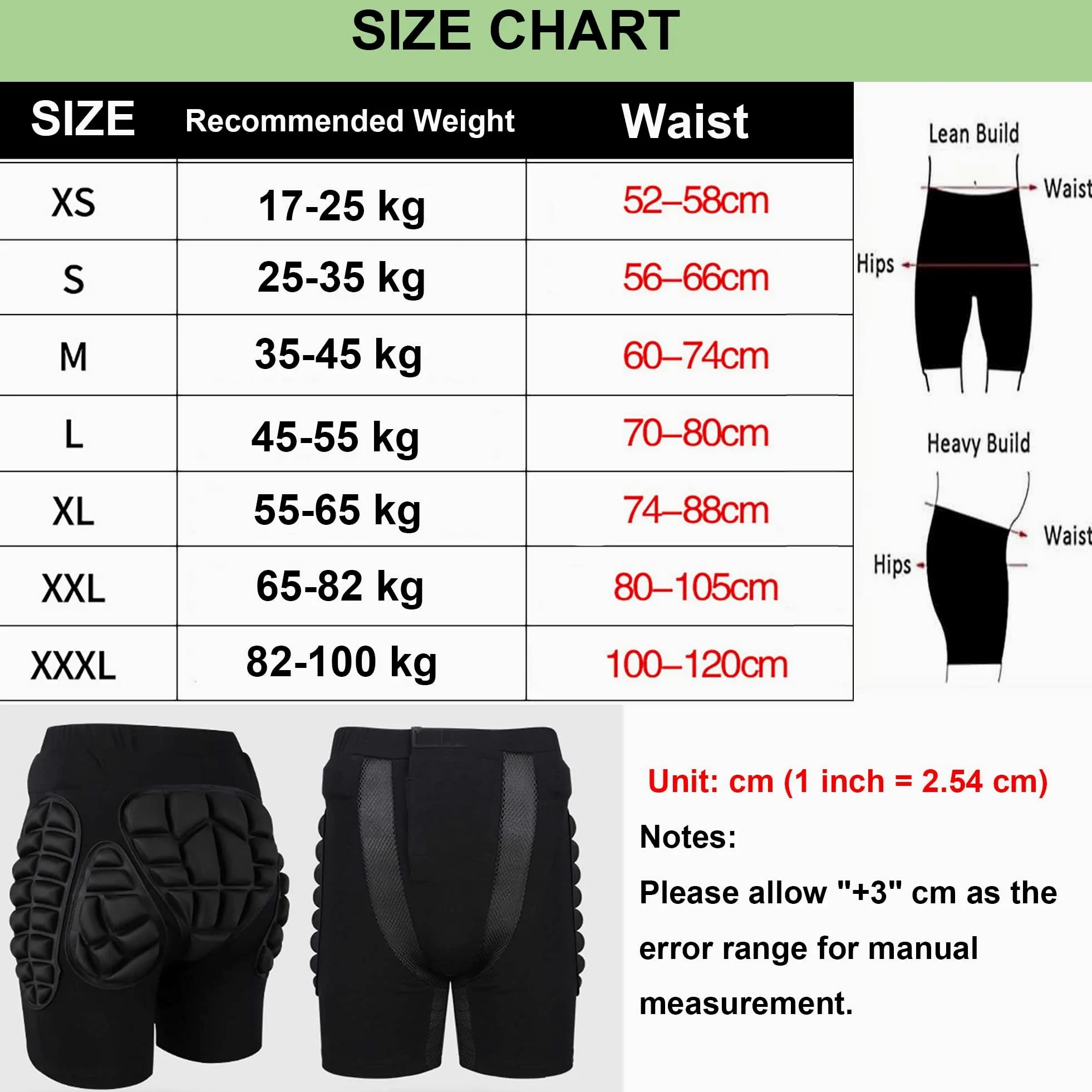 Short De Compression Rembourré De Protection for Snowboard, Skate, Ski, Football, Basket-Ball - Rembourrage Hanche, Fesses Et Coccyx