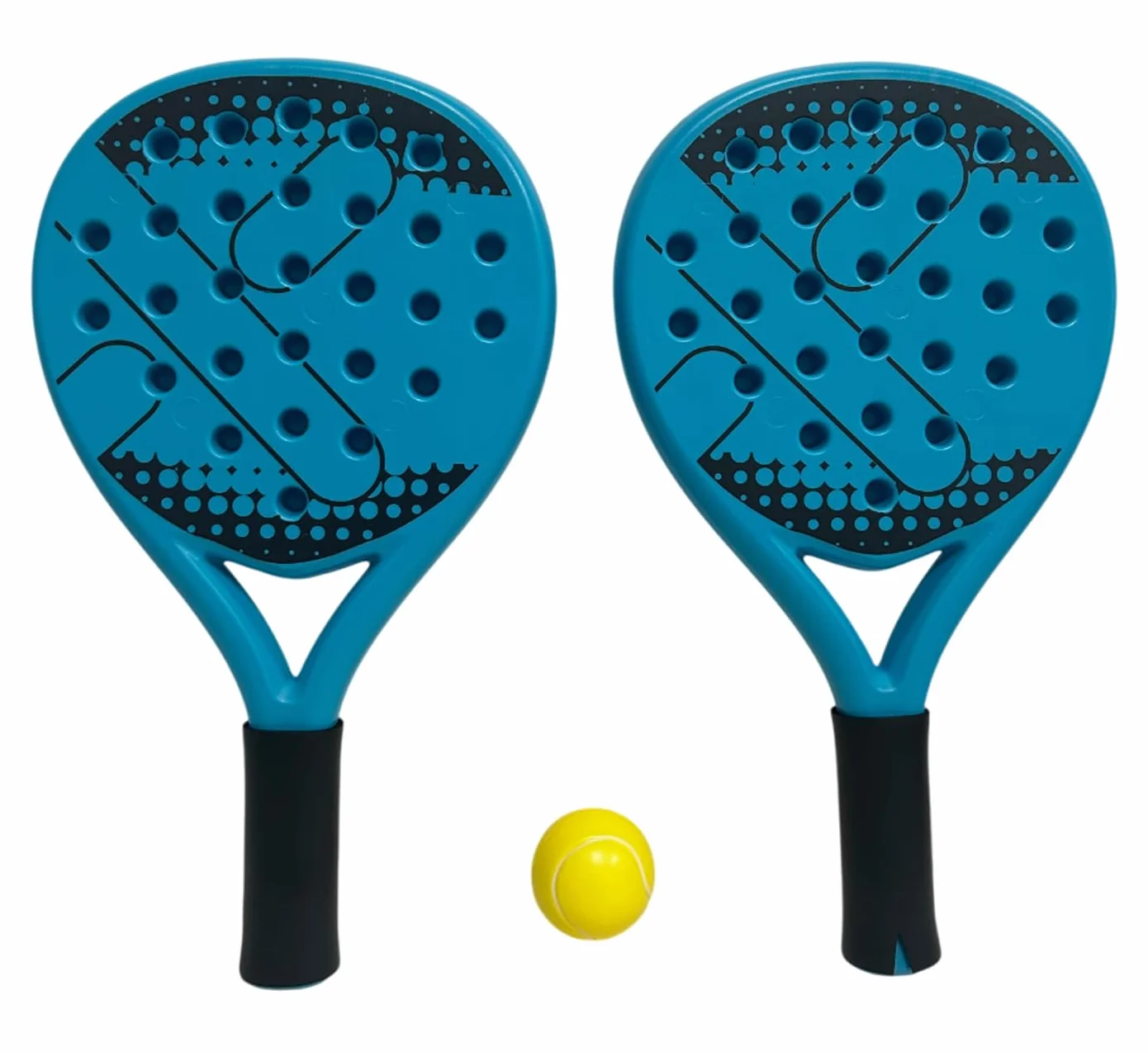Raquettes de Padel Set 2 raquettes en plastique 41 cm avec balle Plage Beach Tennis
