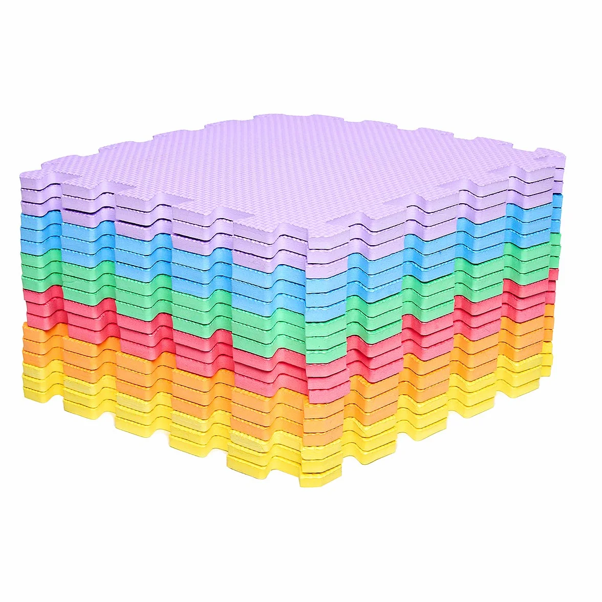 Tapis de Sol Imbriqués 30cm x 30cm Mousse Douce Tapis de Jeu Gymnastique 12 Pièces
