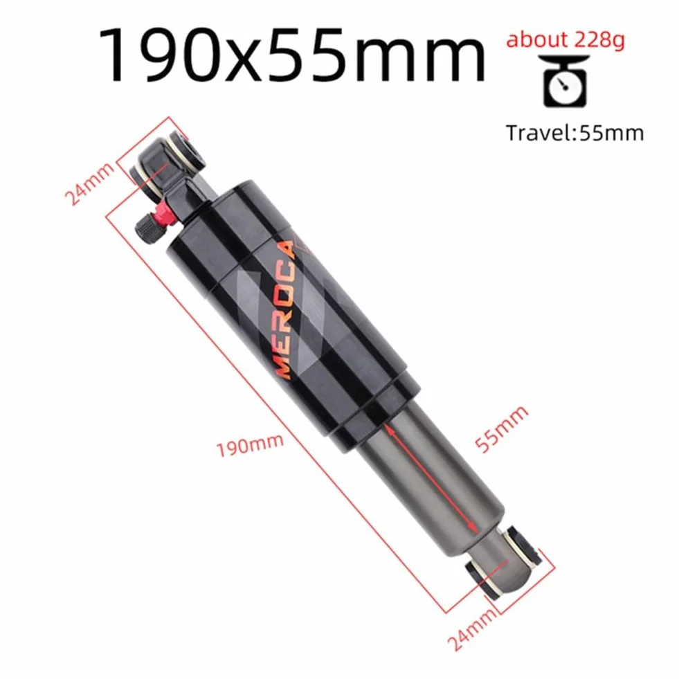 Amortisseur arrière pneumatique 190 mm pour vélo scooter pliable verrouillage